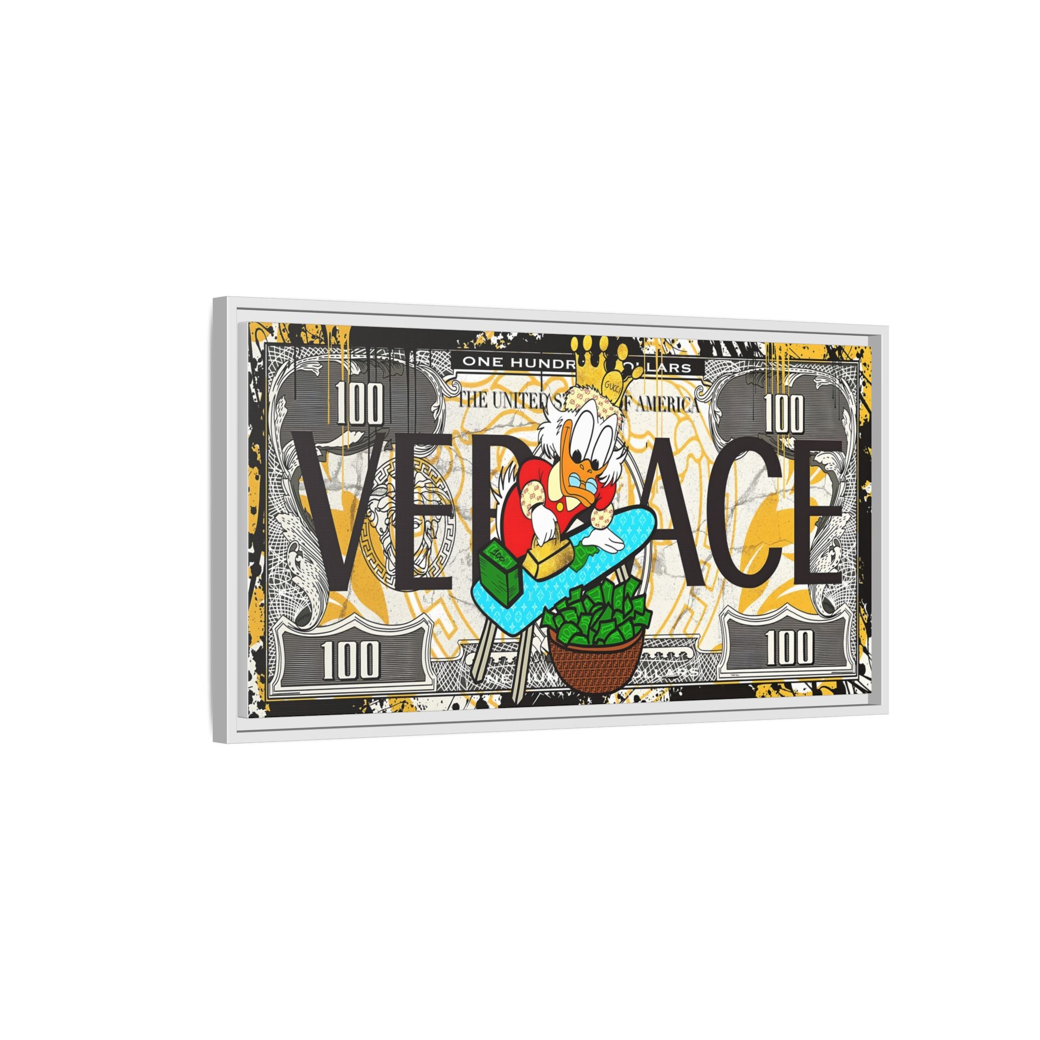 Duckonomics: Pop Art Currency Remix, Urban Financial Whimsy - Canvas Wall Art