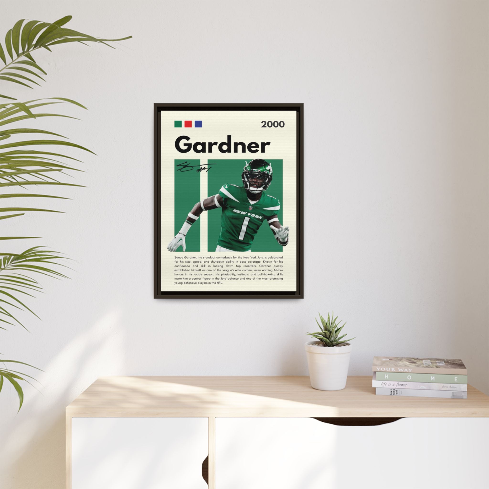 Sauce Gardner: Defensive Dynamo - Canvas Wall Art
