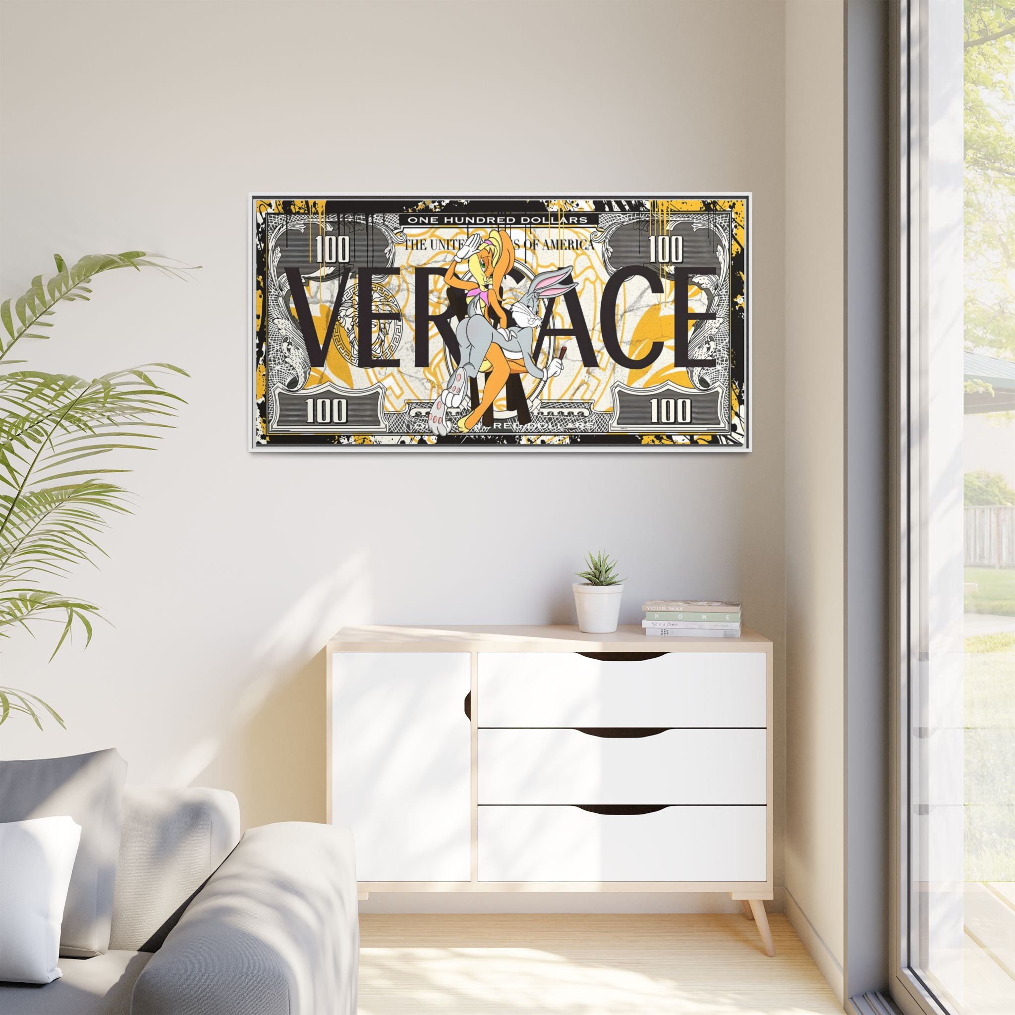Bunny Benjamins: Pop Art Currency Remix, Looney Tunes Luxury Reimagined - Canvas Wall Art