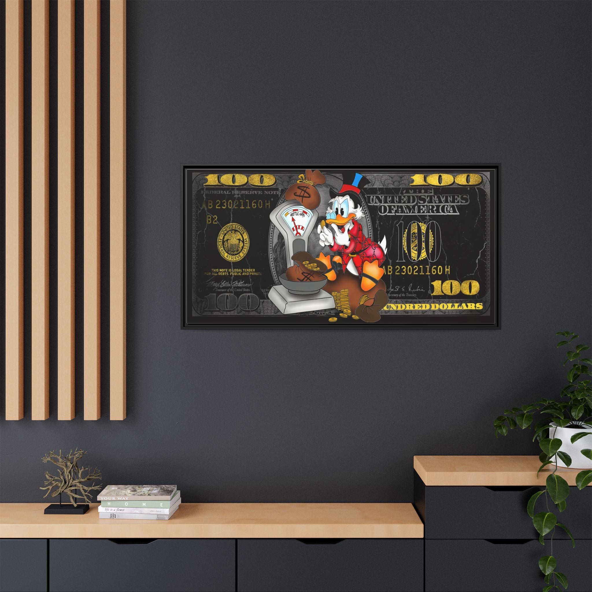 Wealth of Imagination: Disney Pop Art Economics, Financial Whimsy Visualization - Canvas Wall Art