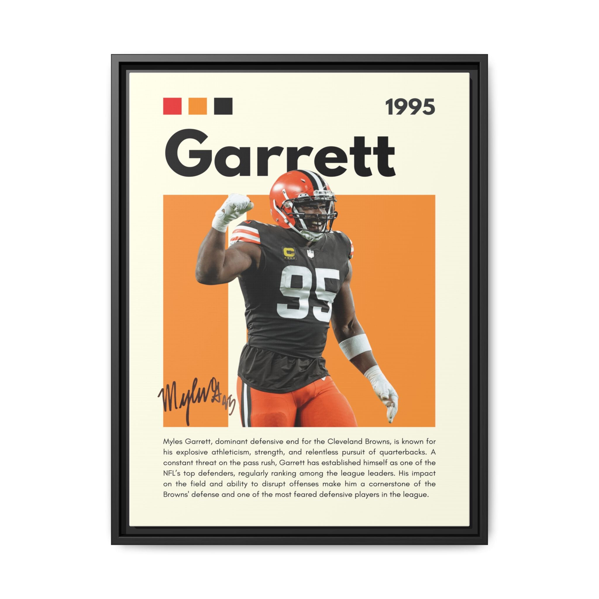 Myles Garrett: Beast of the Browns - Canvas Wall Art