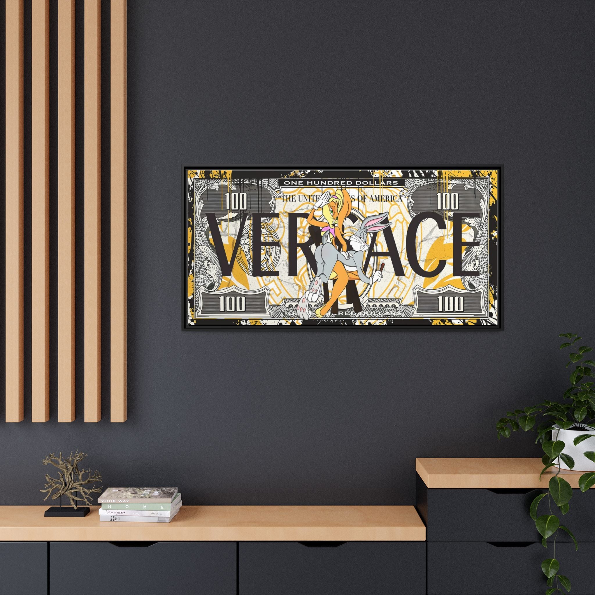 Bunny Benjamins: Pop Art Currency Remix, Looney Tunes Luxury Reimagined - Canvas Wall Art