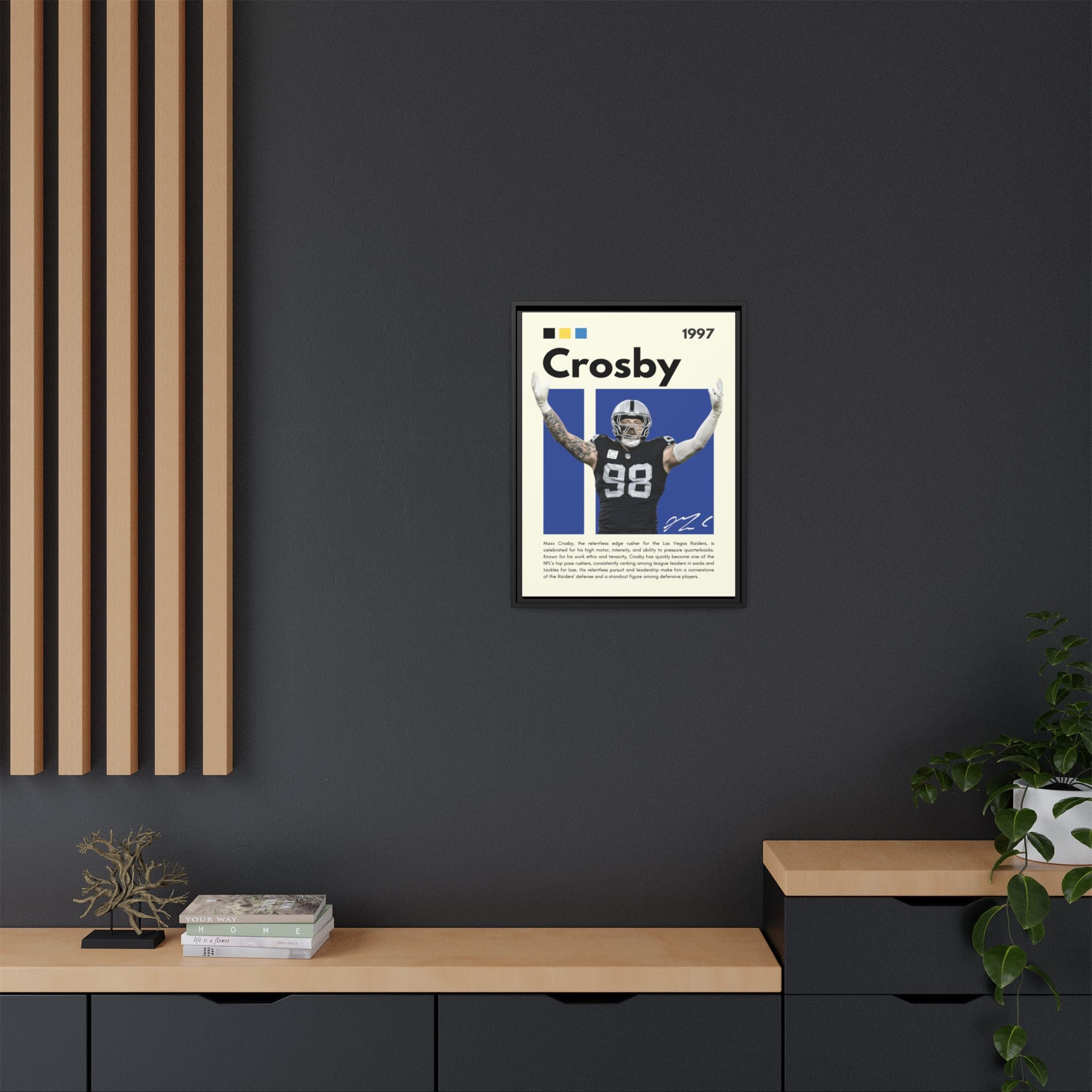 Maxx Crosby: Defensive Dynamo - Canvas Wall Art