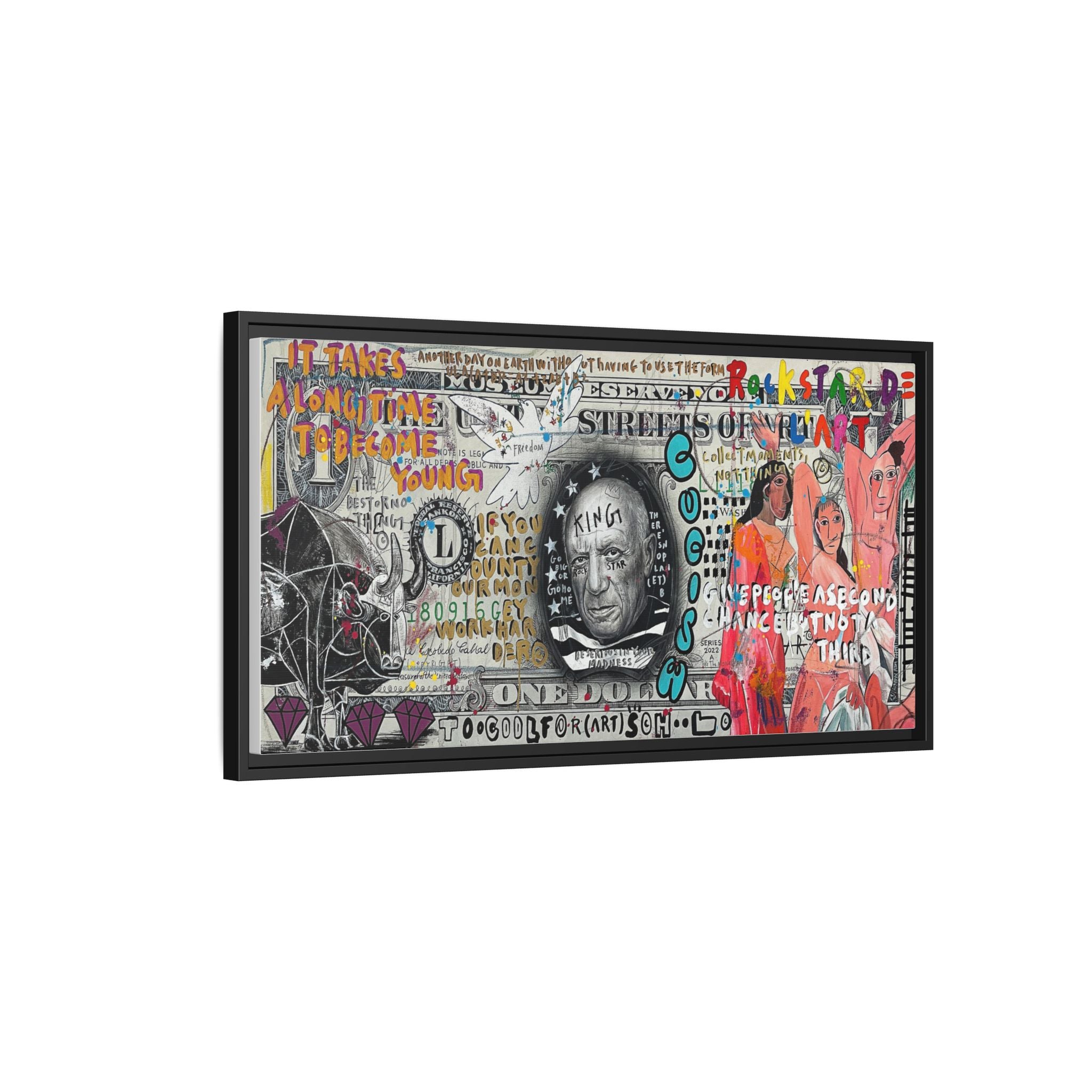 Cultural Remix: Pop Art Portrait, Street Art Legacy, Contemporary Expression - Canvas Wall Art