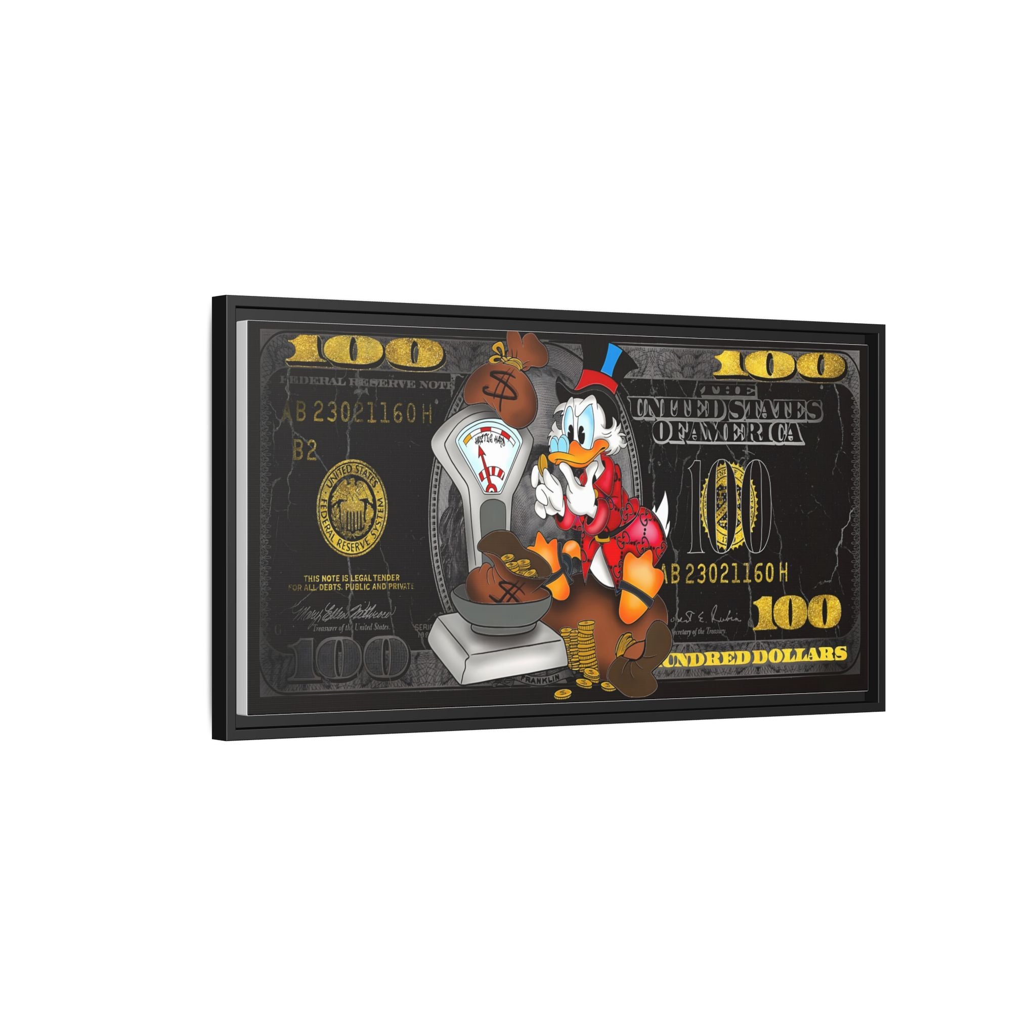 Wealth of Imagination: Disney Pop Art Economics, Financial Whimsy Visualization - Canvas Wall Art