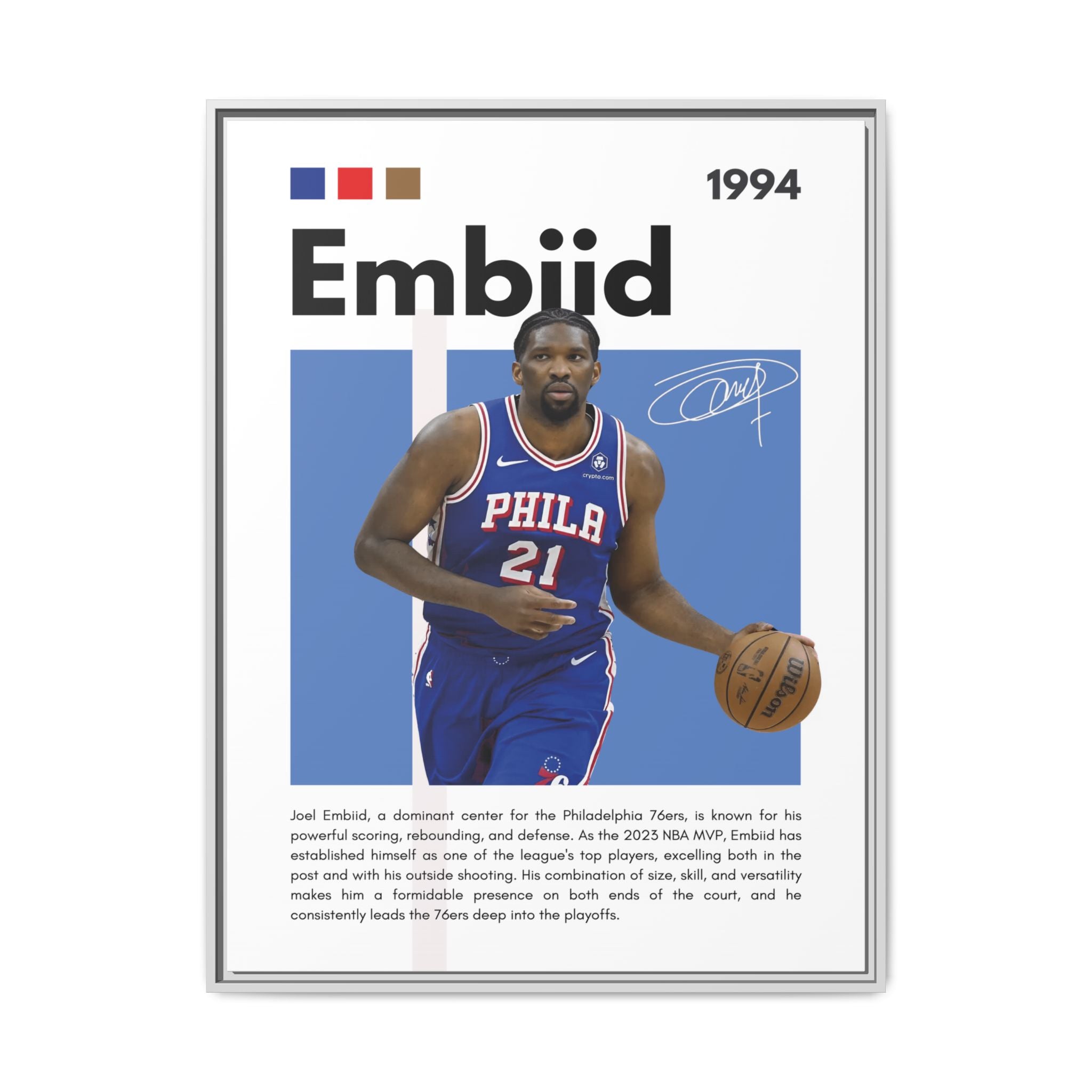 Embiid MVP - Canvas Wall Art