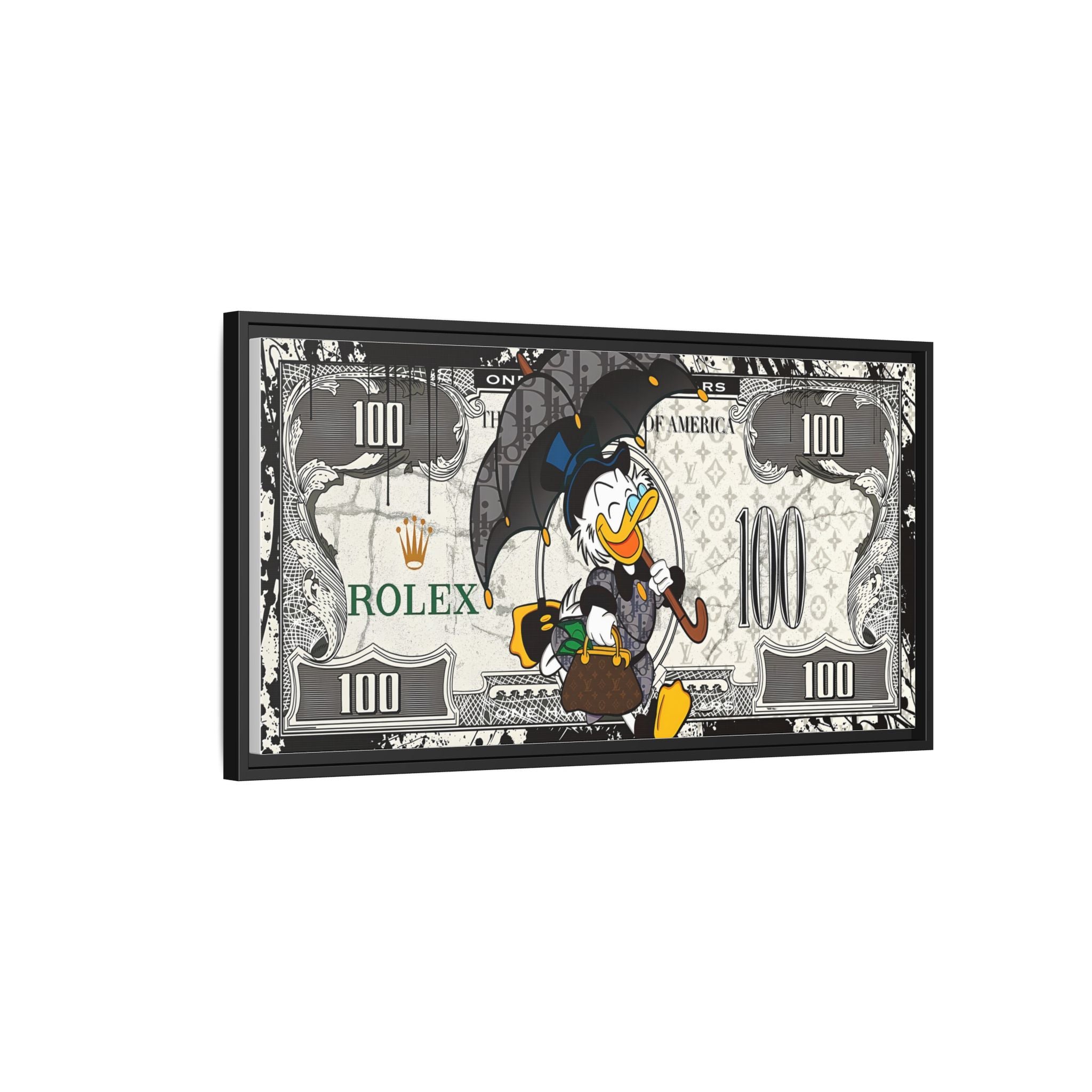 Duck Dynasty of Luxury: Pop Art Fashion Icon, Disney Meets High-End Branding, Urban Street Art Elegance - Canvas Wall Art