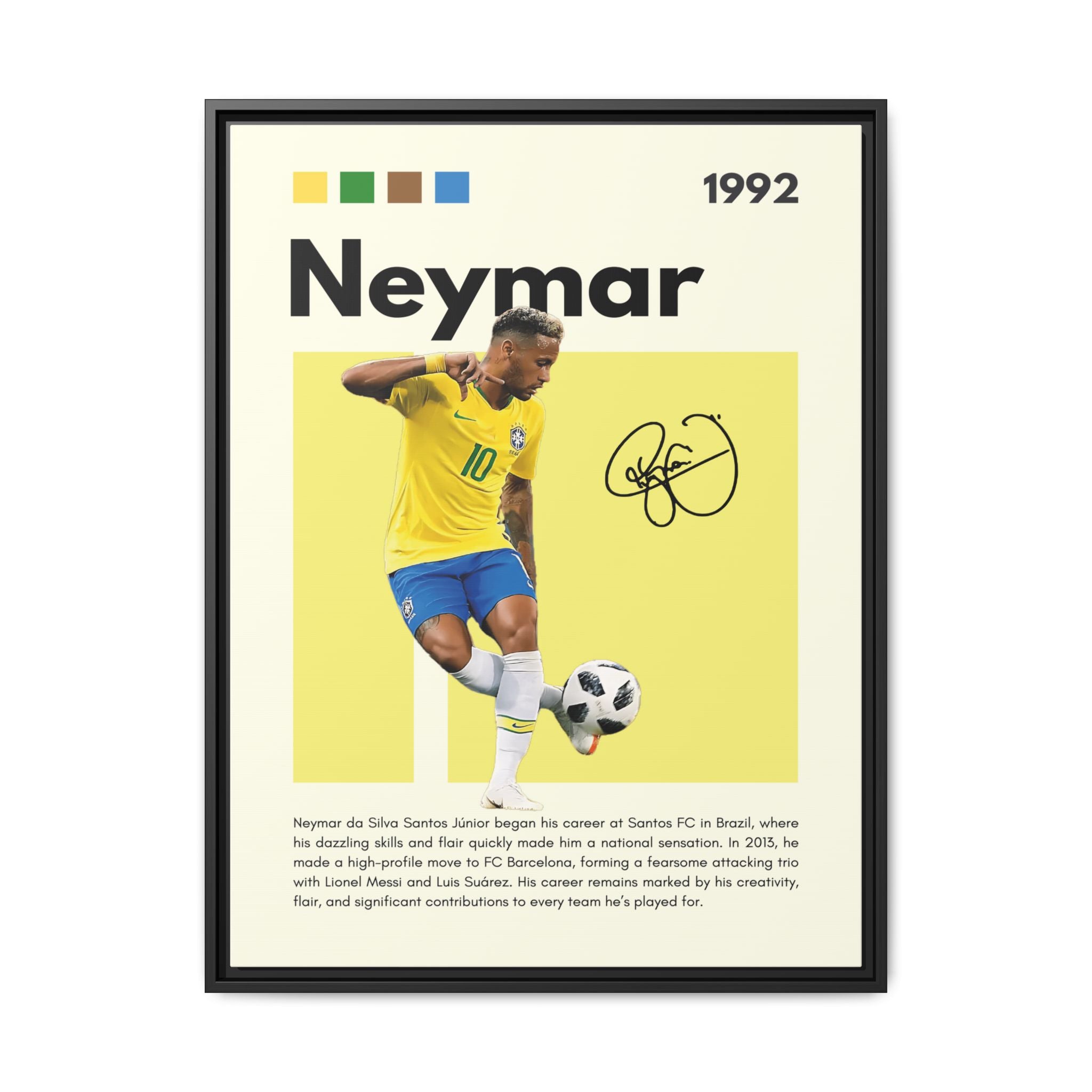 Neymar's Golden Moment - Canvas Wall Art