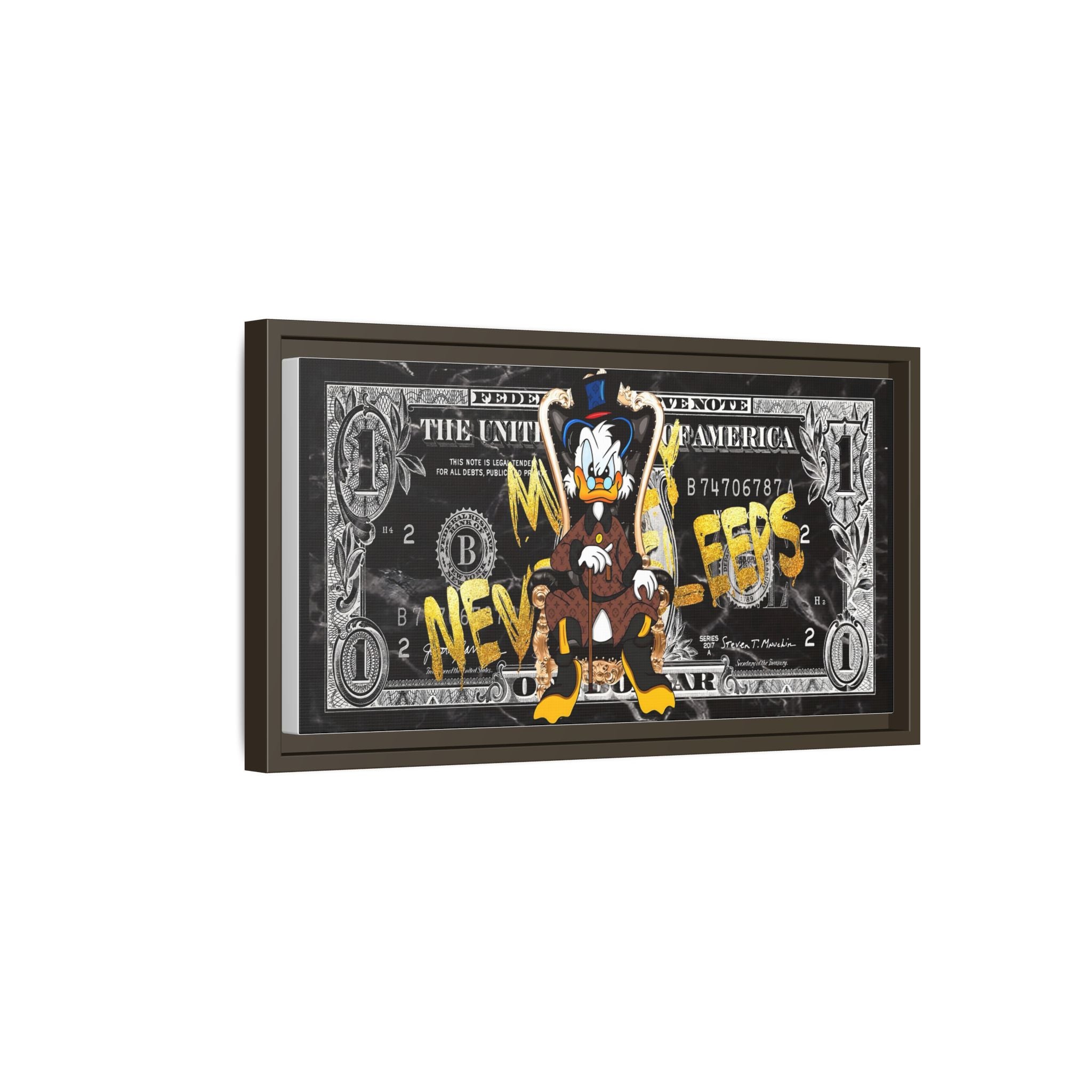 Feds and Feathers: Pop Art Currency Remix, Cartoon Financial Commentary - Canvas Wall Art