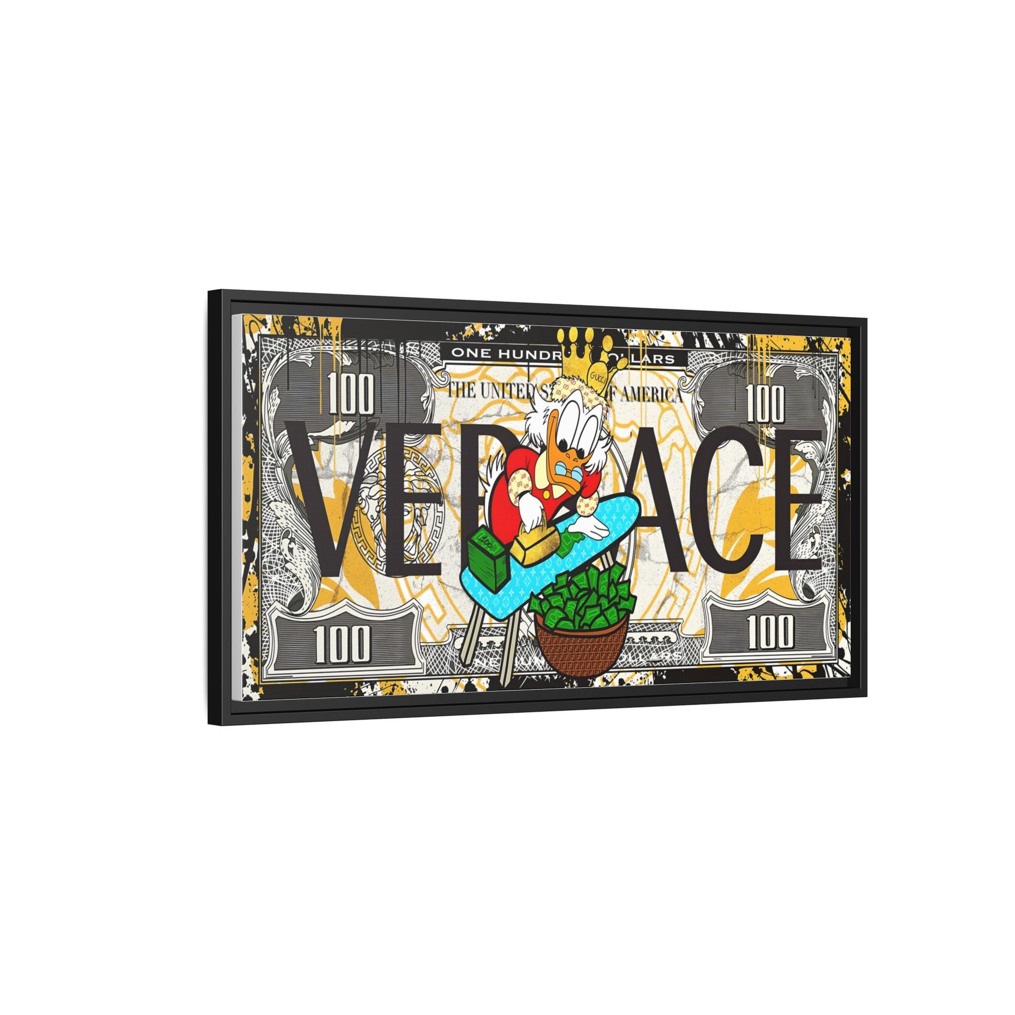 Duckonomics: Pop Art Currency Remix, Urban Financial Whimsy - Canvas Wall Art