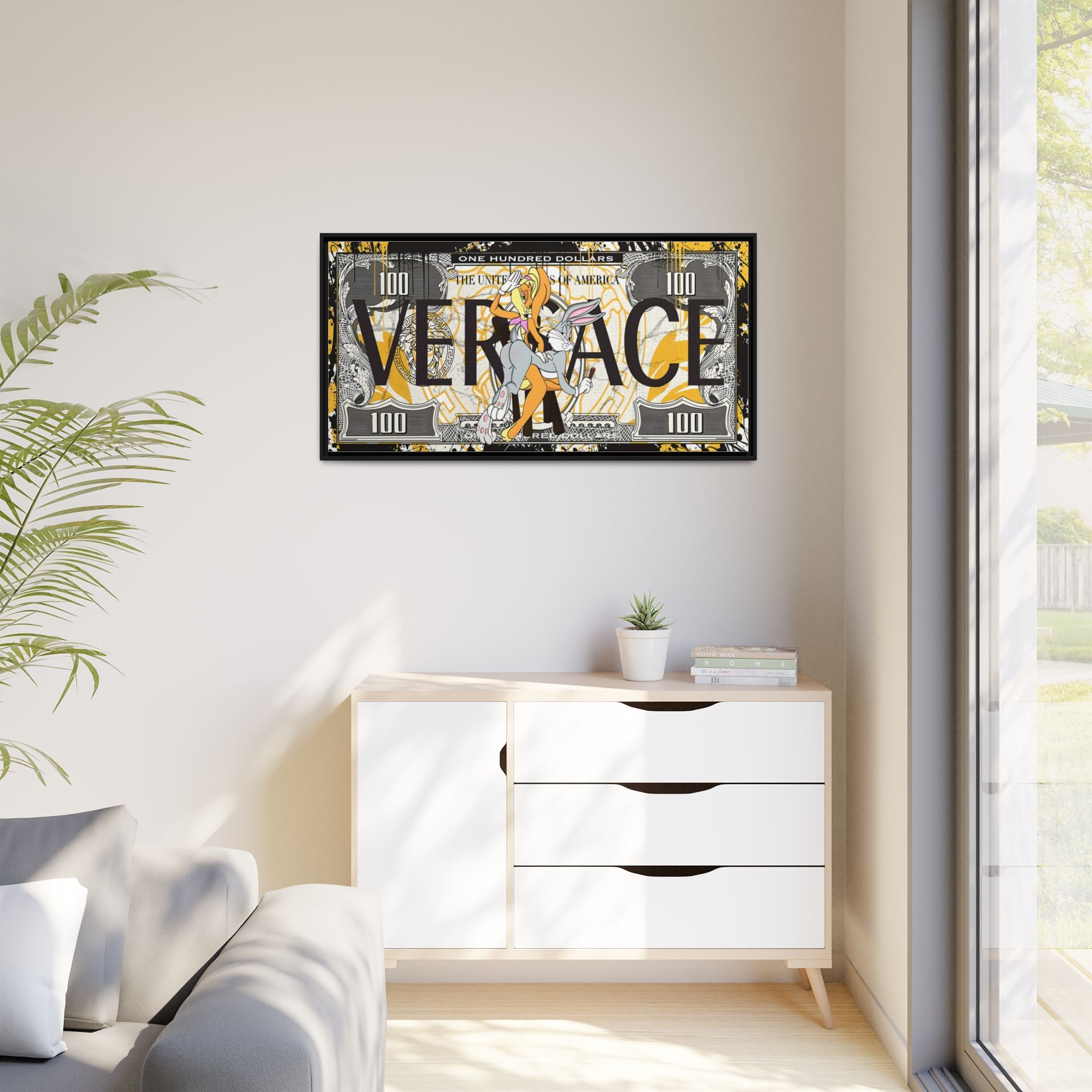 Bunny Benjamins: Pop Art Currency Remix, Looney Tunes Luxury Reimagined - Canvas Wall Art