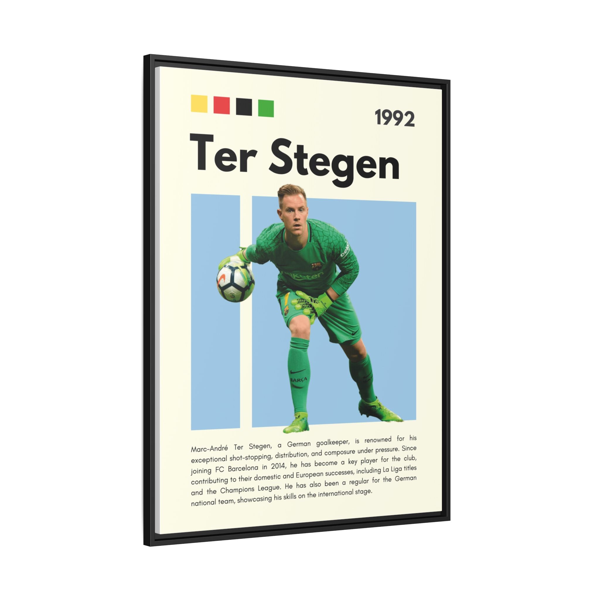 Ter Stegen: Guardian of Barcelona - Canvas Wall Art