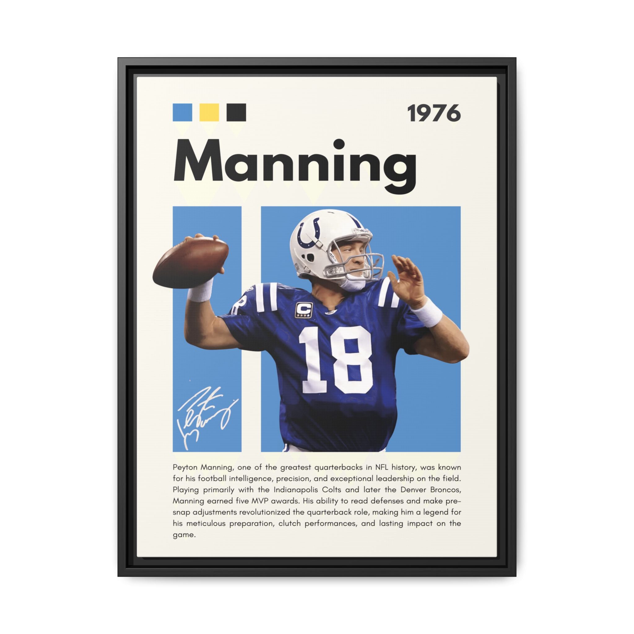Peyton Manning: Gridiron Genius - Canvas Wall Art