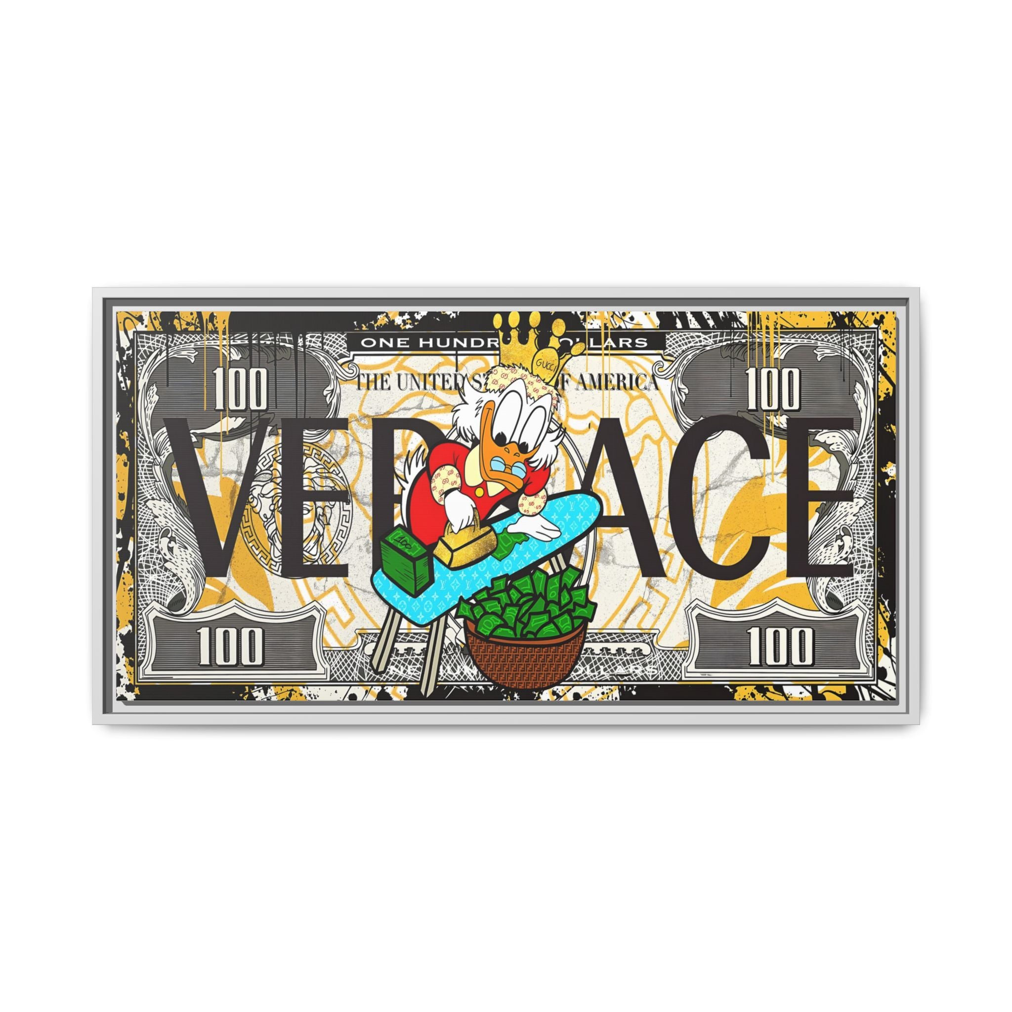 Duckonomics: Pop Art Currency Remix, Urban Financial Whimsy - Canvas Wall Art