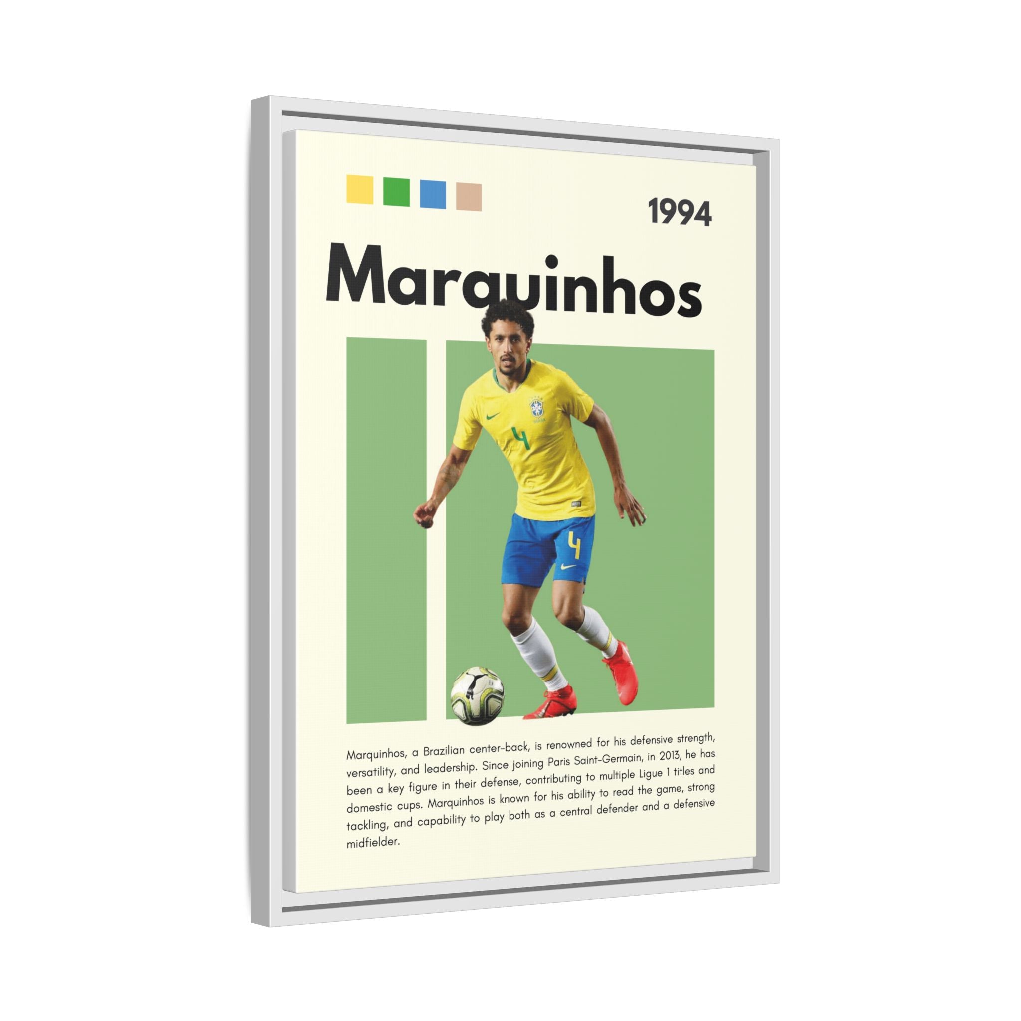 Marquinhos: Defensive Maestro - Canvas Wall Art
