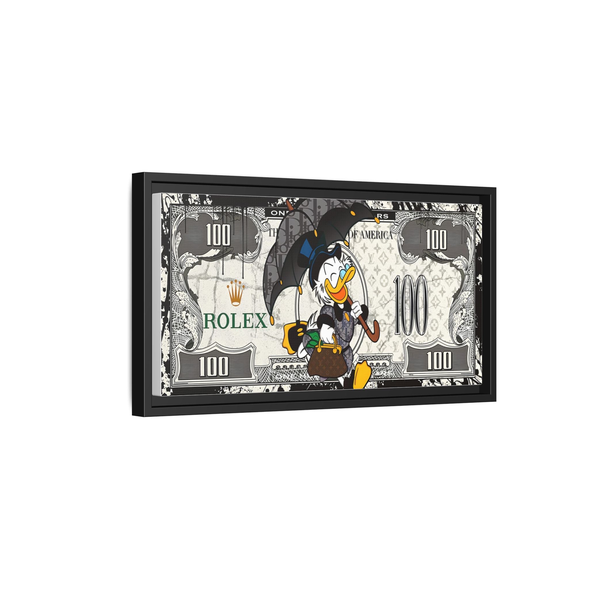 Duck Dynasty of Luxury: Pop Art Fashion Icon, Disney Meets High-End Branding, Urban Street Art Elegance - Canvas Wall Art