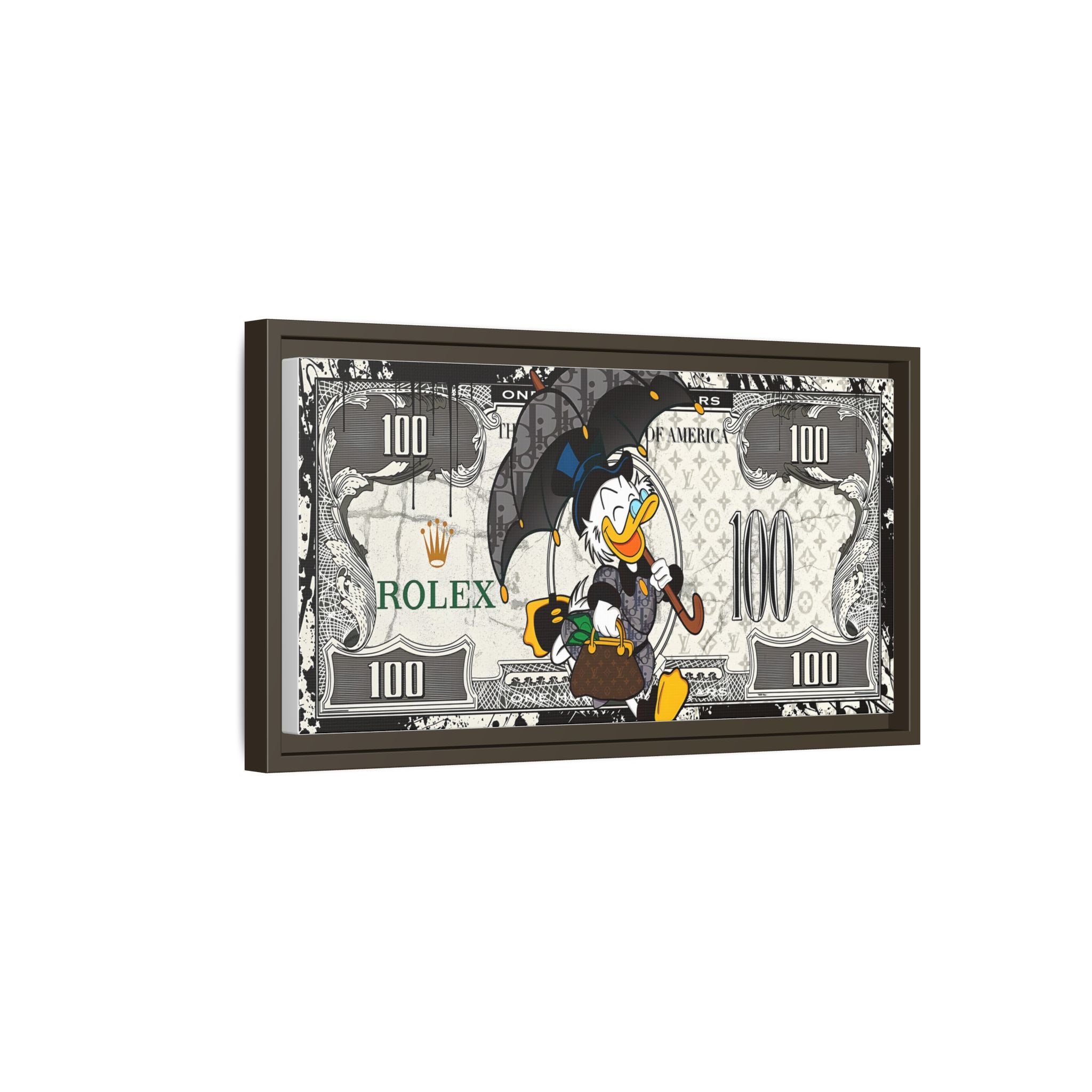 Duck Dynasty of Luxury: Pop Art Fashion Icon, Disney Meets High-End Branding, Urban Street Art Elegance - Canvas Wall Art