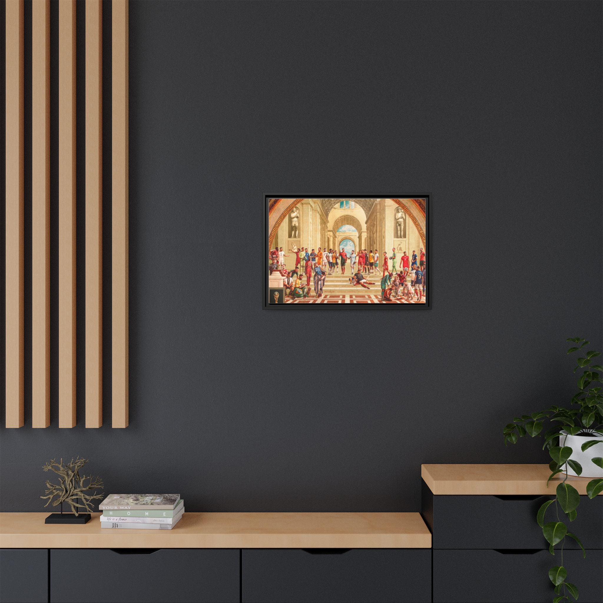 Pantheon of Football Glory: World Cup 2022 Immortalized, Global Soccer Legends Memorialized - Canvas Wall Art