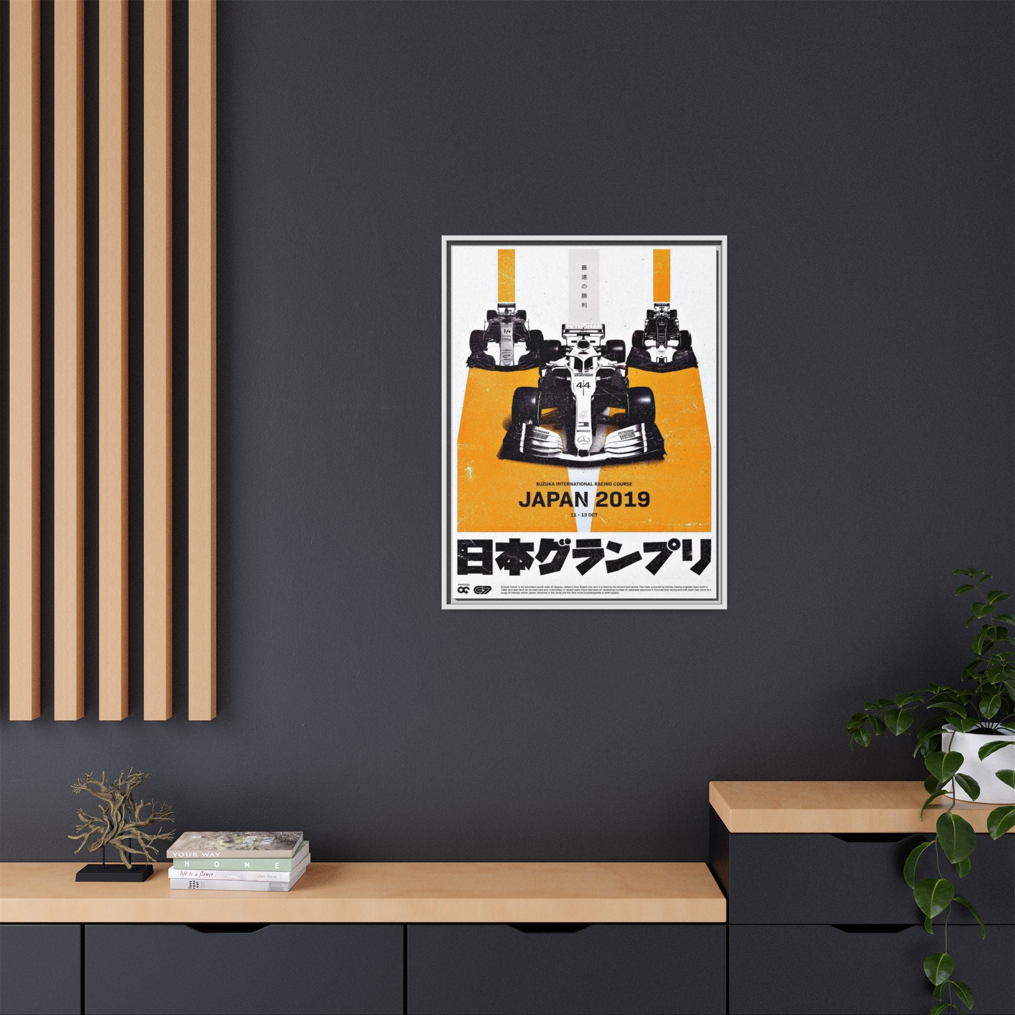 Suzuka Speed Symphony: Japanese Grand Prix 2019 Racing Poster, Motorsport Design Artistry - Canvas Wall Art