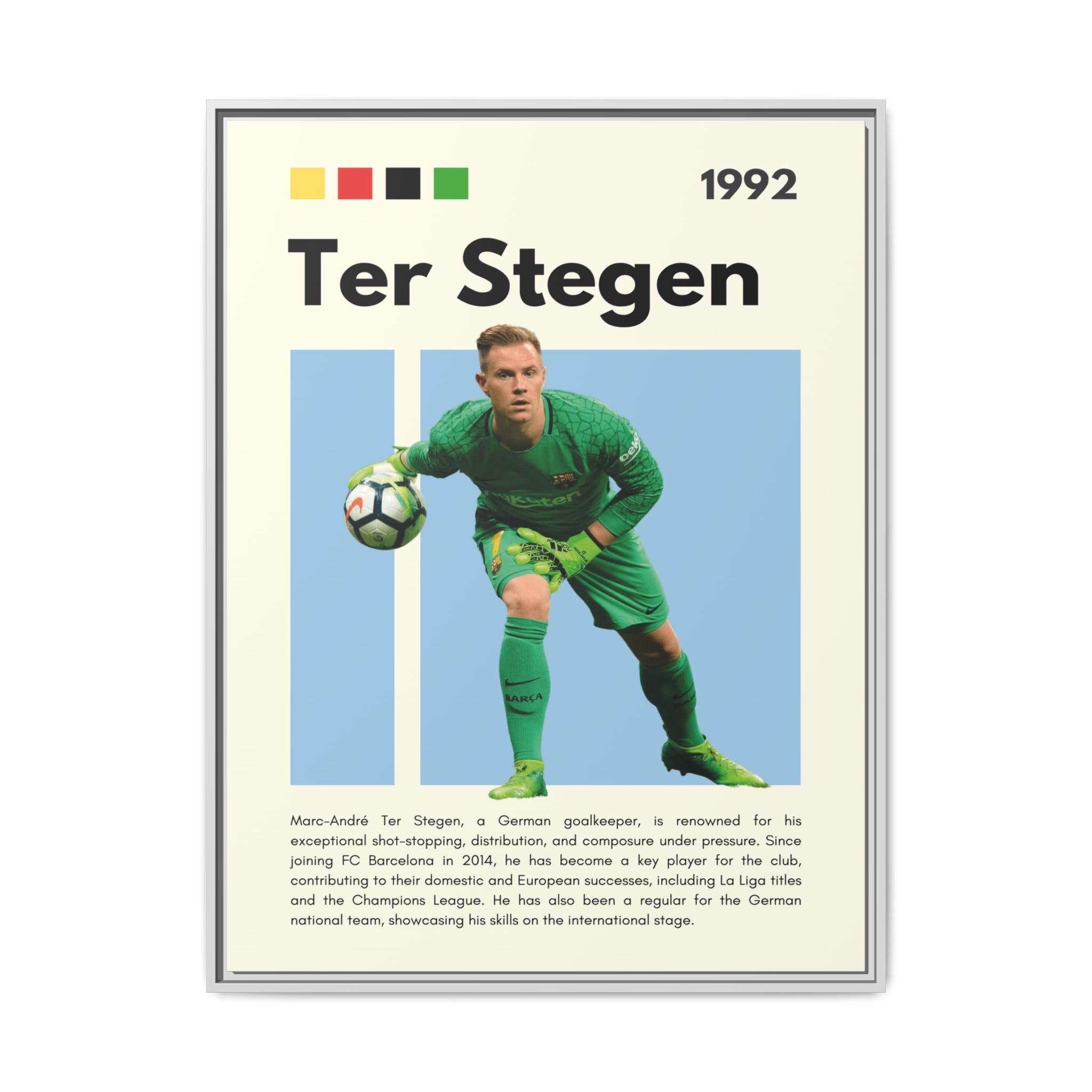 Ter Stegen: Guardian of Barcelona - Canvas Wall Art