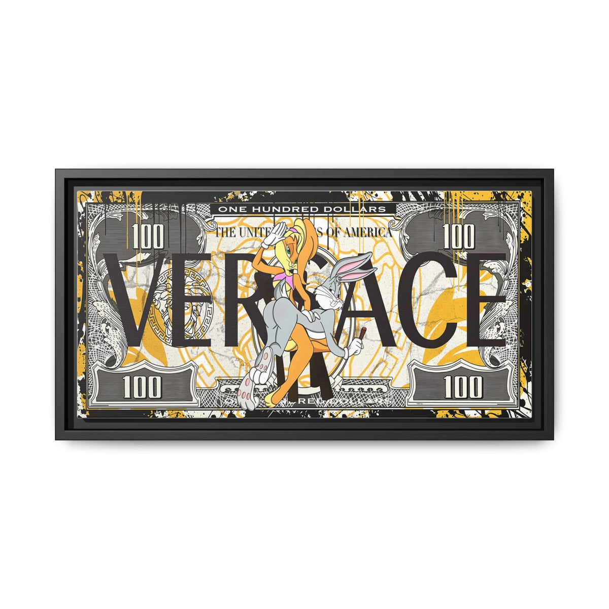 Bunny Benjamins: Pop Art Currency Remix, Looney Tunes Luxury Reimagined - Canvas Wall Art