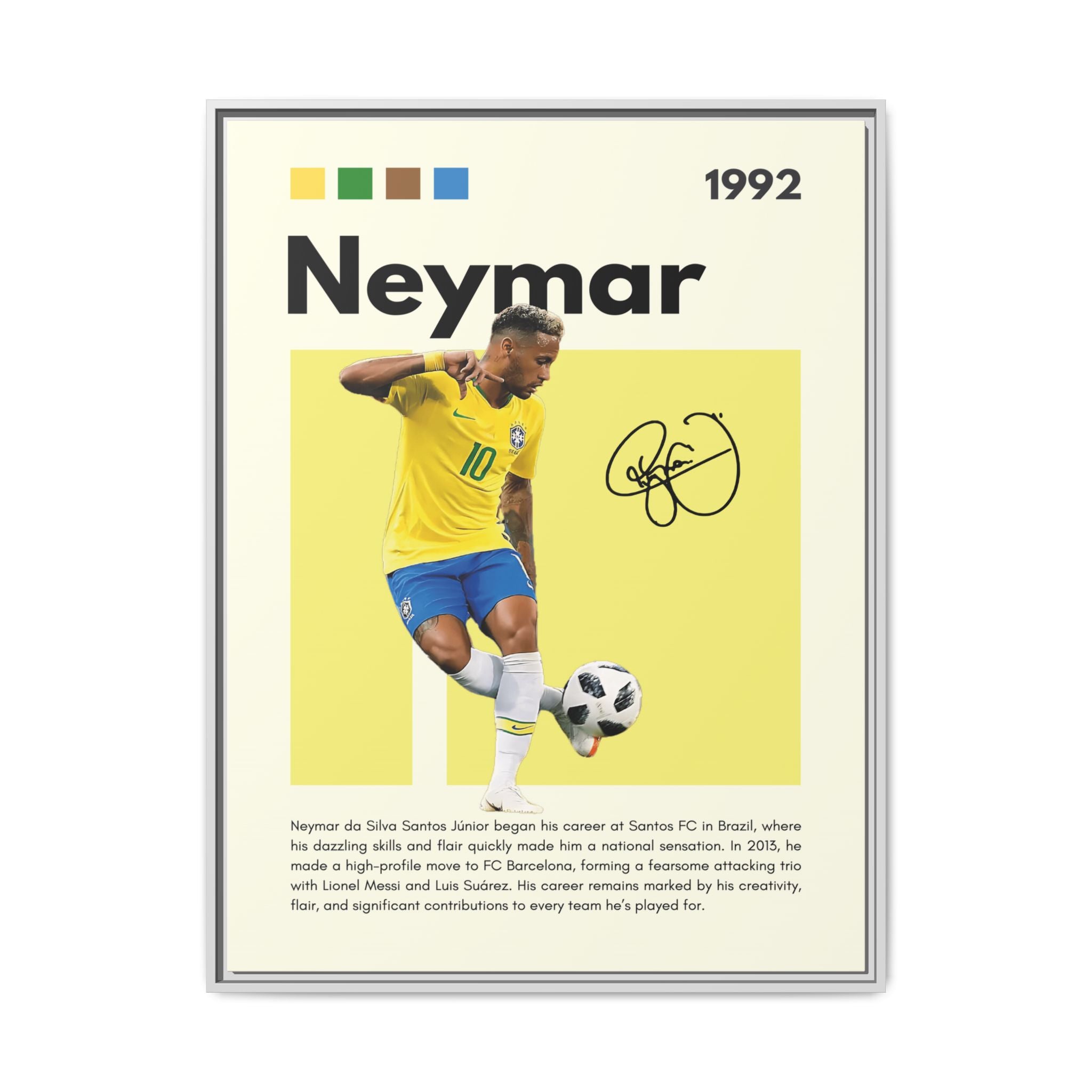Neymar's Golden Moment - Canvas Wall Art