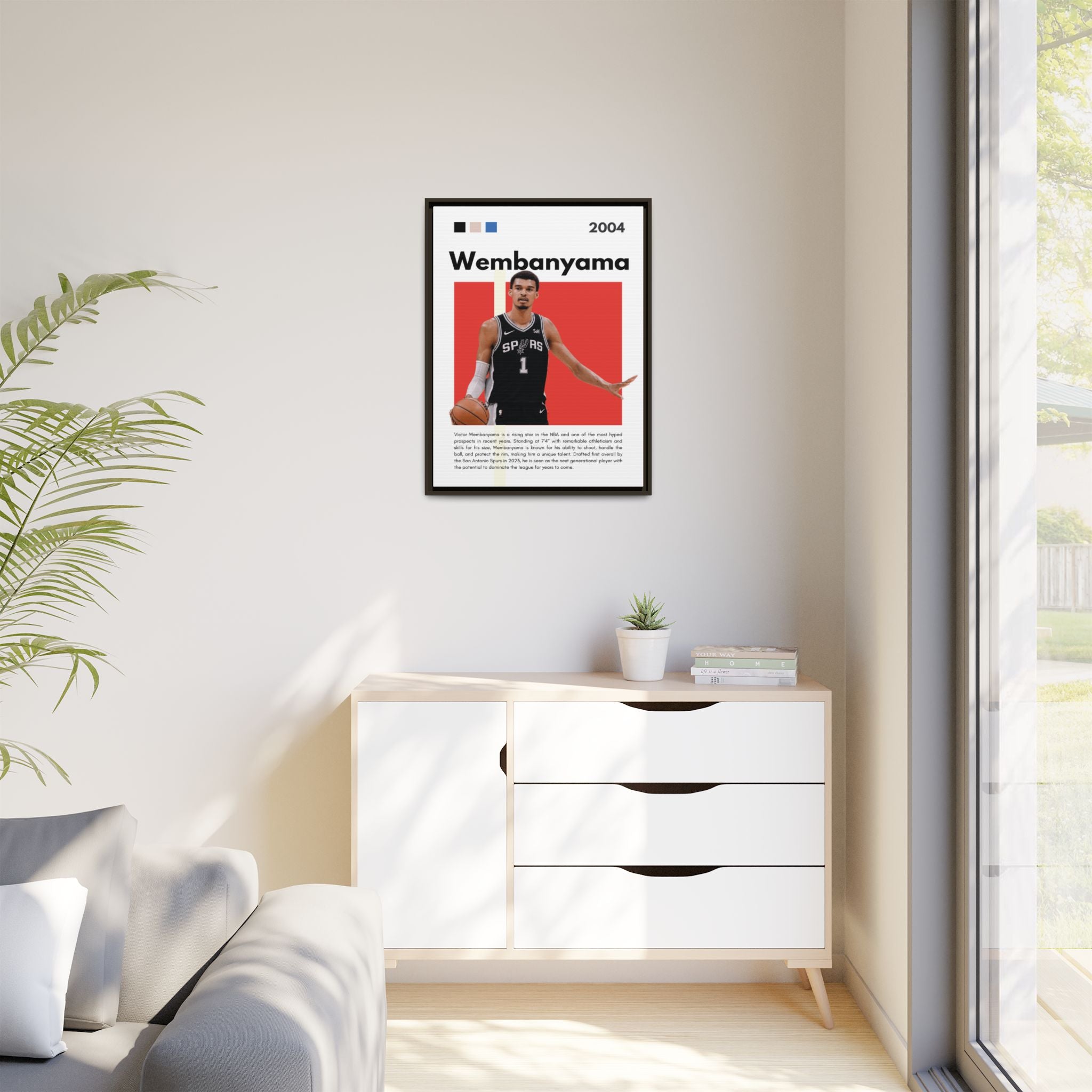 Wembanyama Rising - Canvas Wall Art