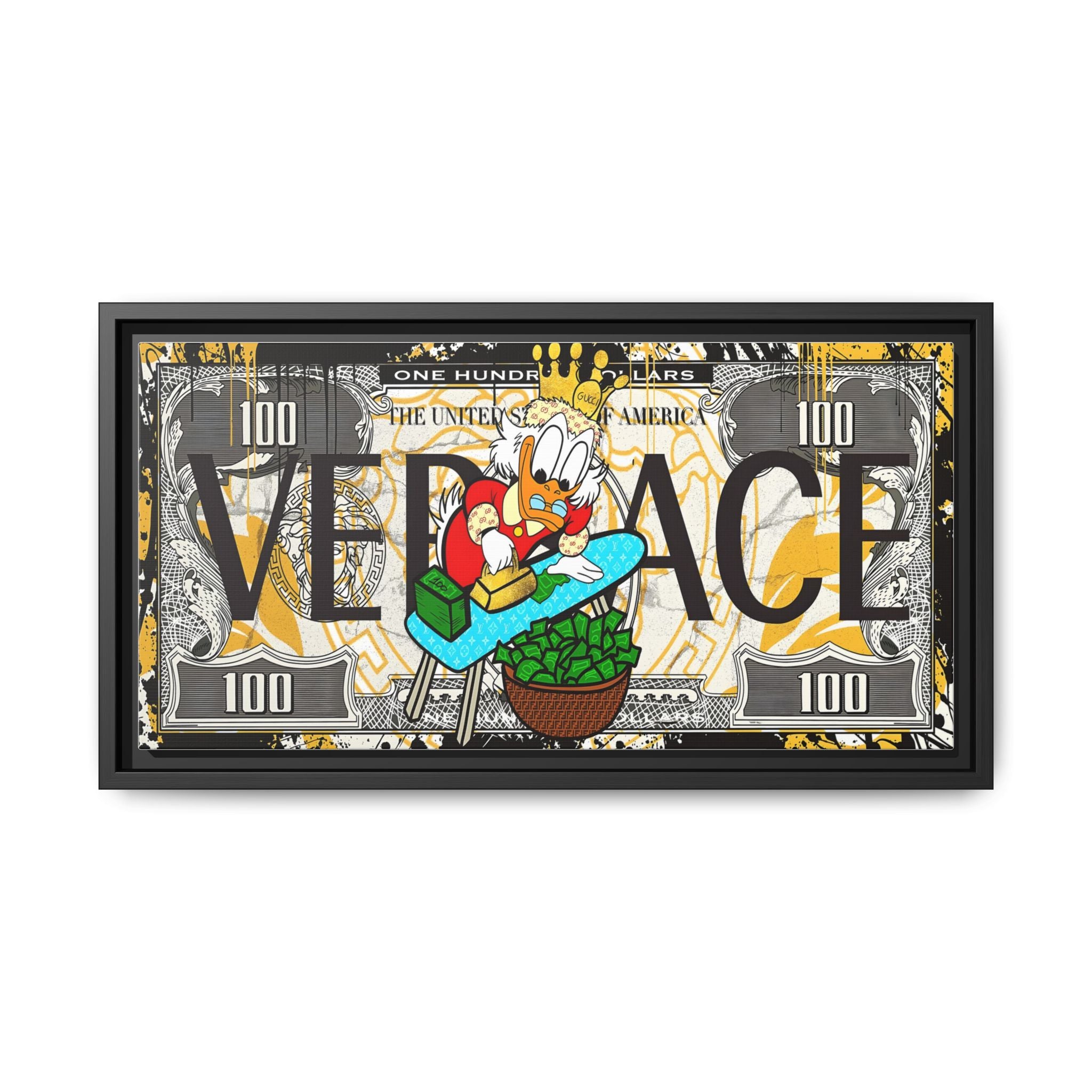 Duckonomics: Pop Art Currency Remix, Urban Financial Whimsy - Canvas Wall Art