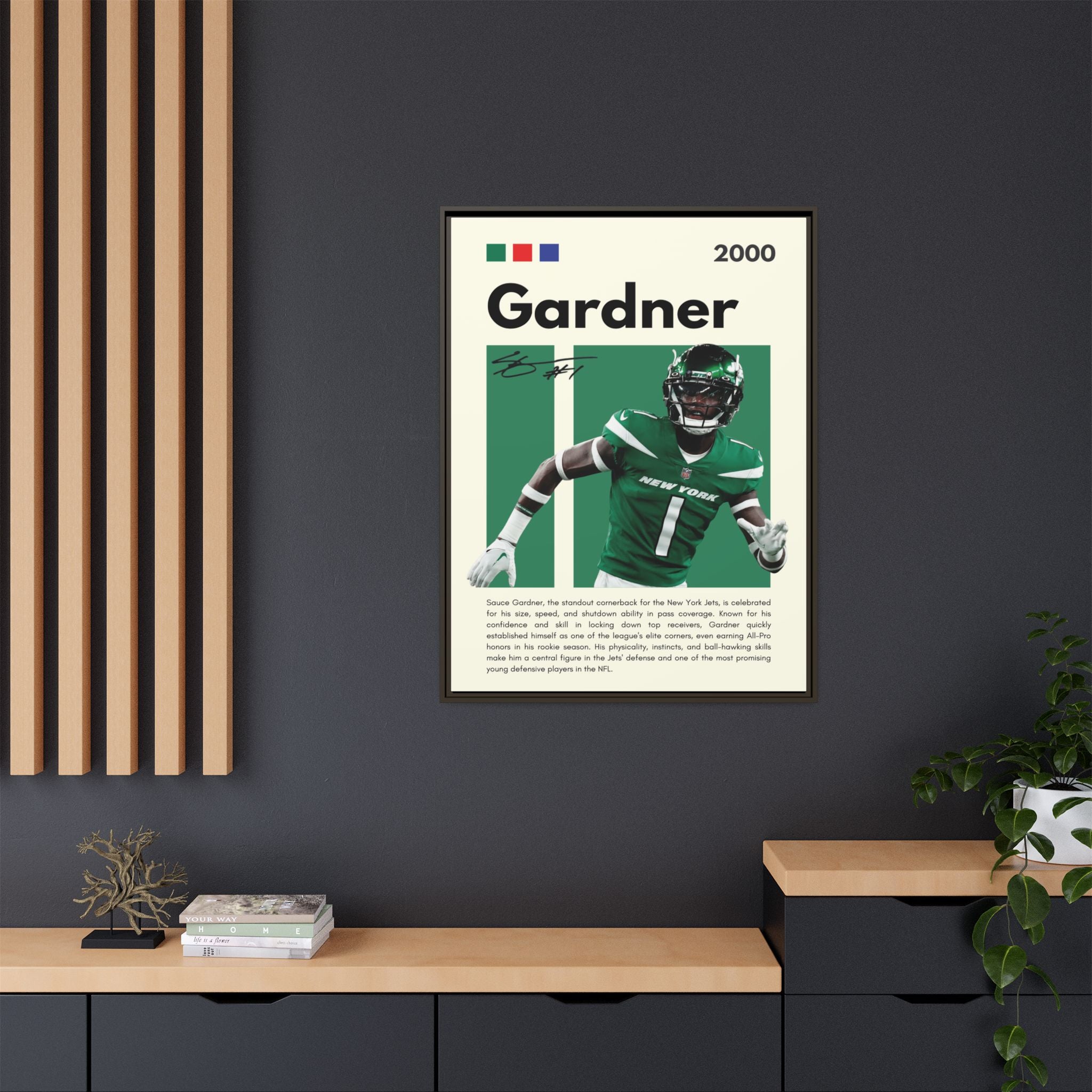 Sauce Gardner: Defensive Dynamo - Canvas Wall Art