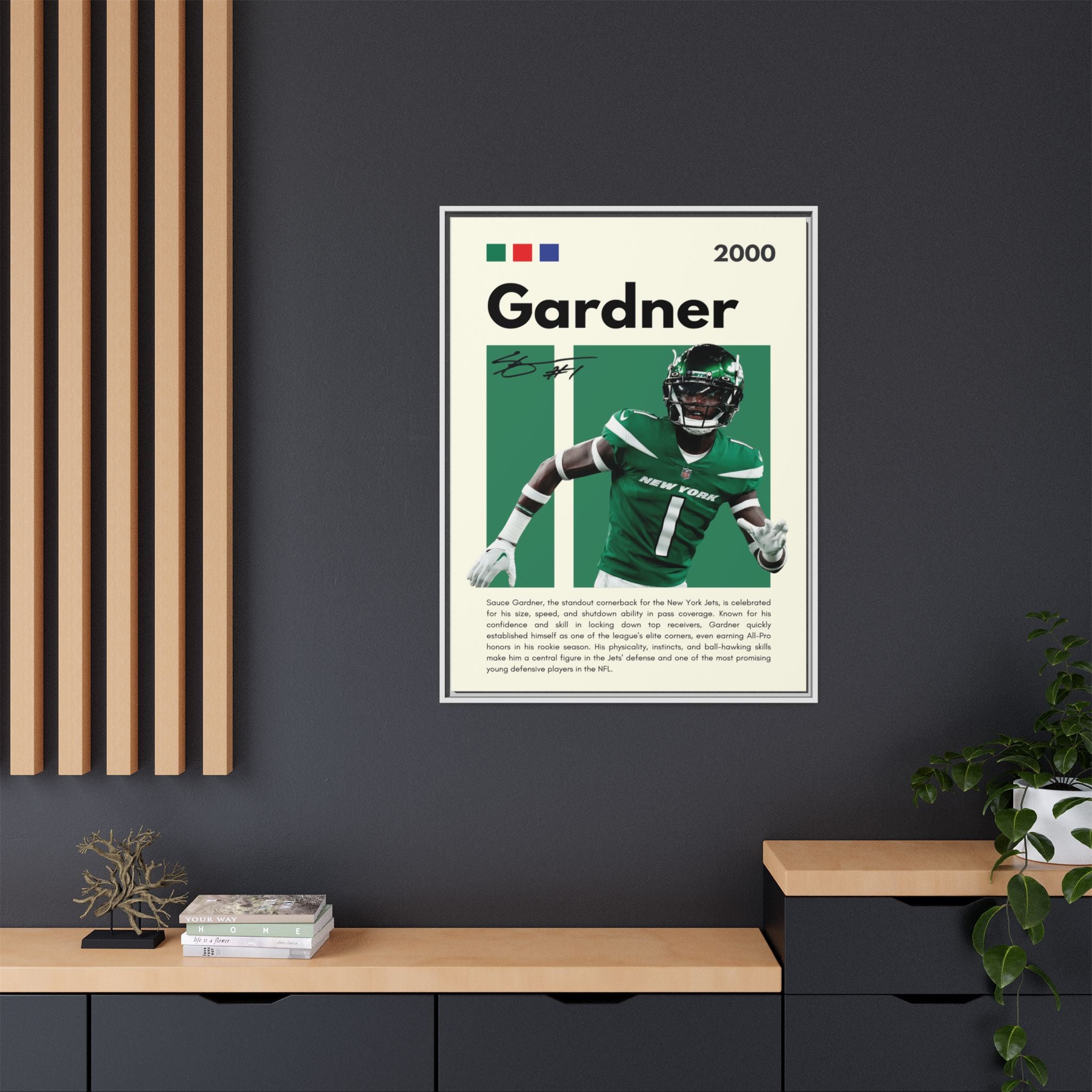Sauce Gardner: Defensive Dynamo - Canvas Wall Art