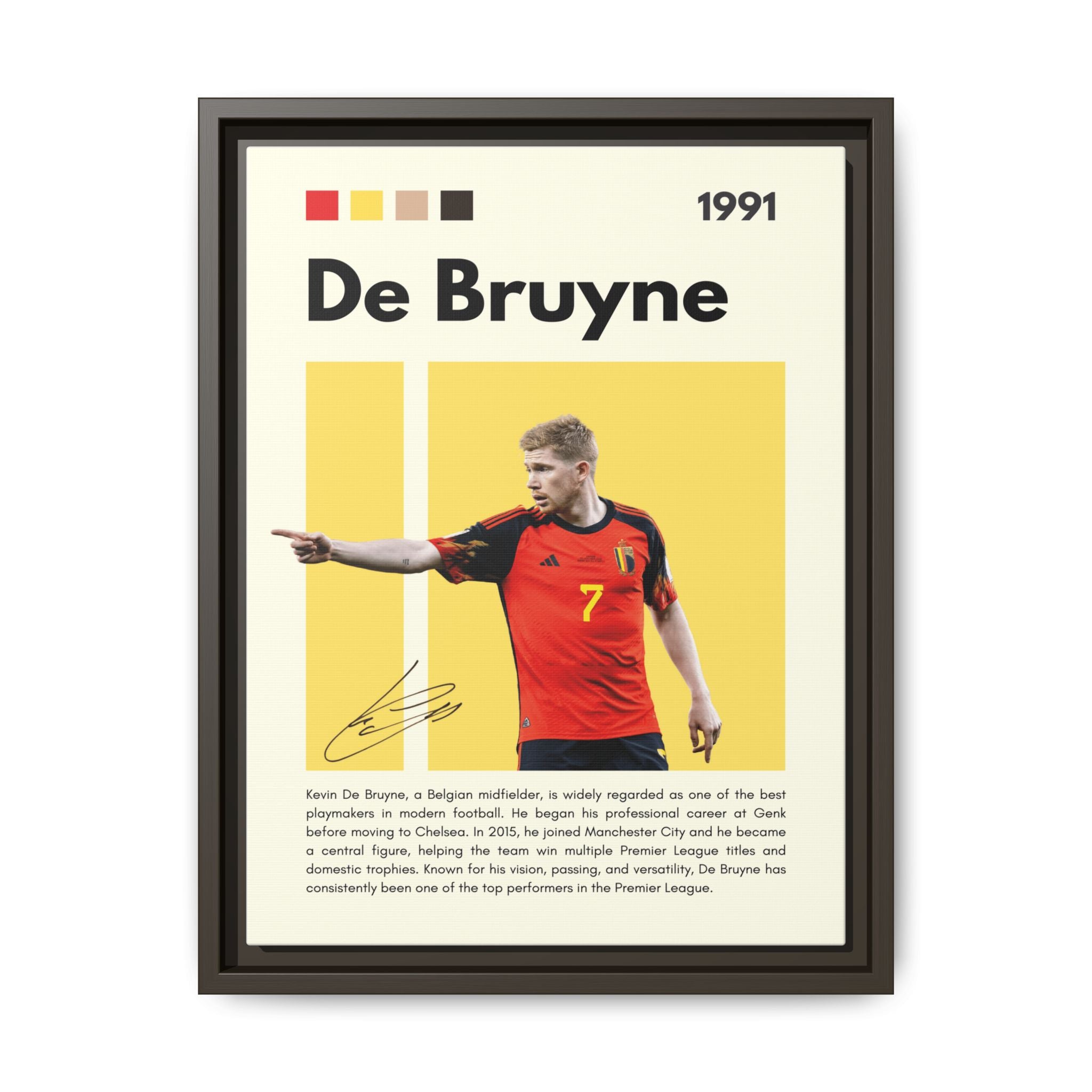 De Bruyne: Football's Maestro - Canvas Wall Art