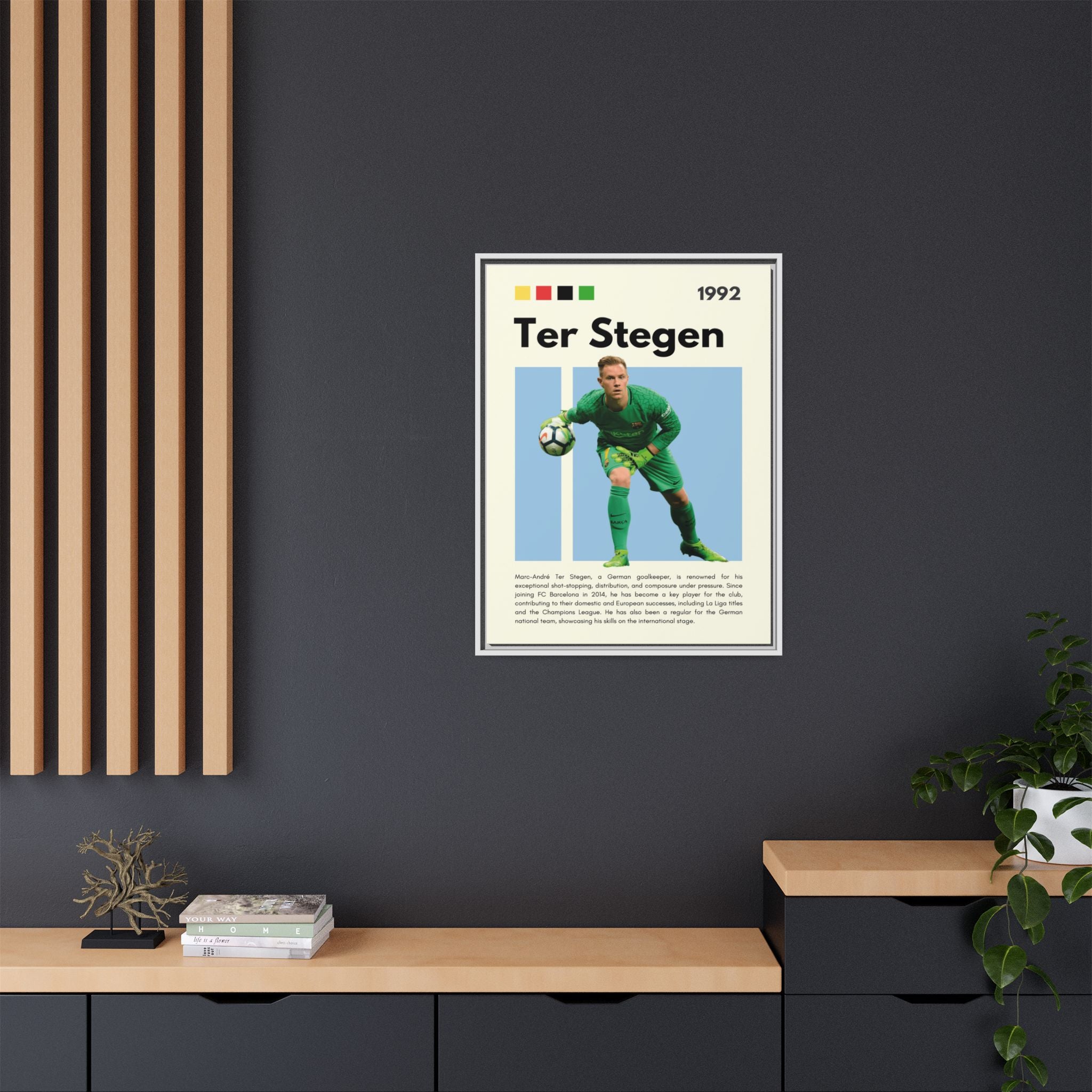 Ter Stegen: Guardian of Barcelona - Canvas Wall Art