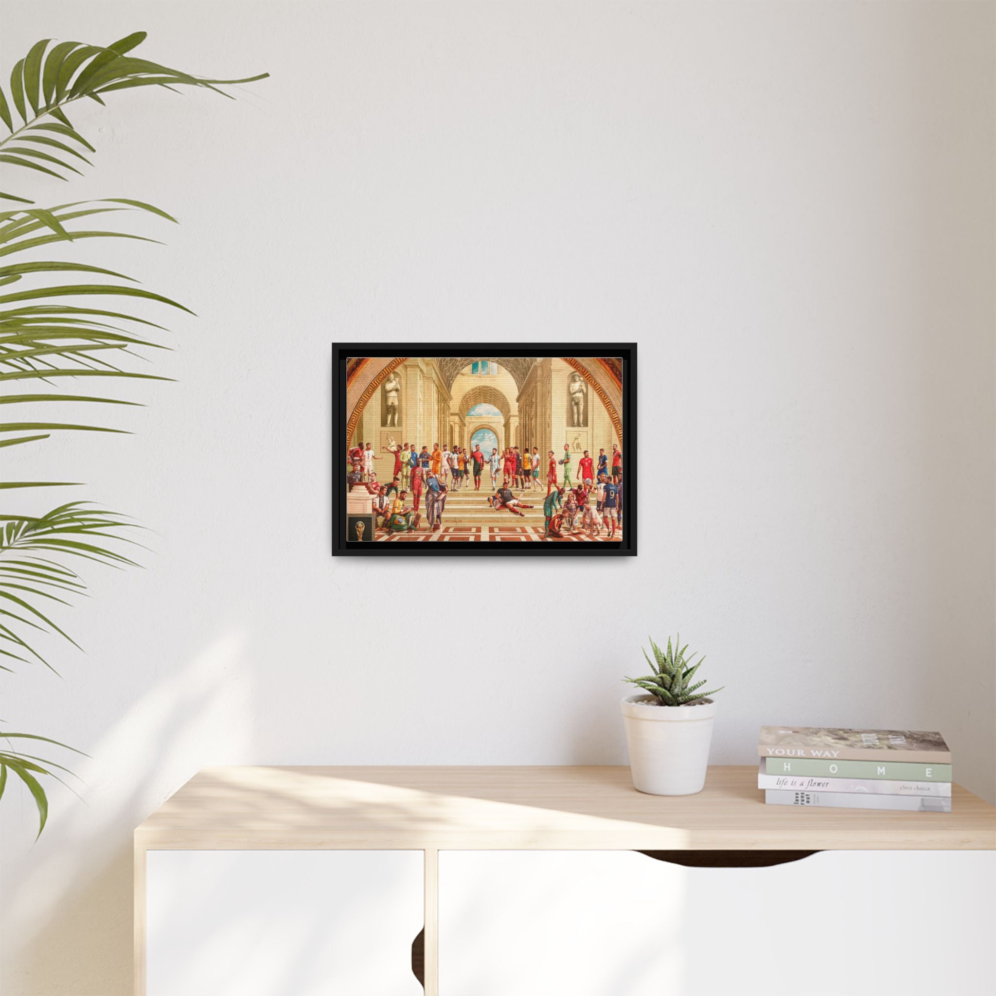 Pantheon of Football Glory: World Cup 2022 Immortalized, Global Soccer Legends Memorialized - Canvas Wall Art