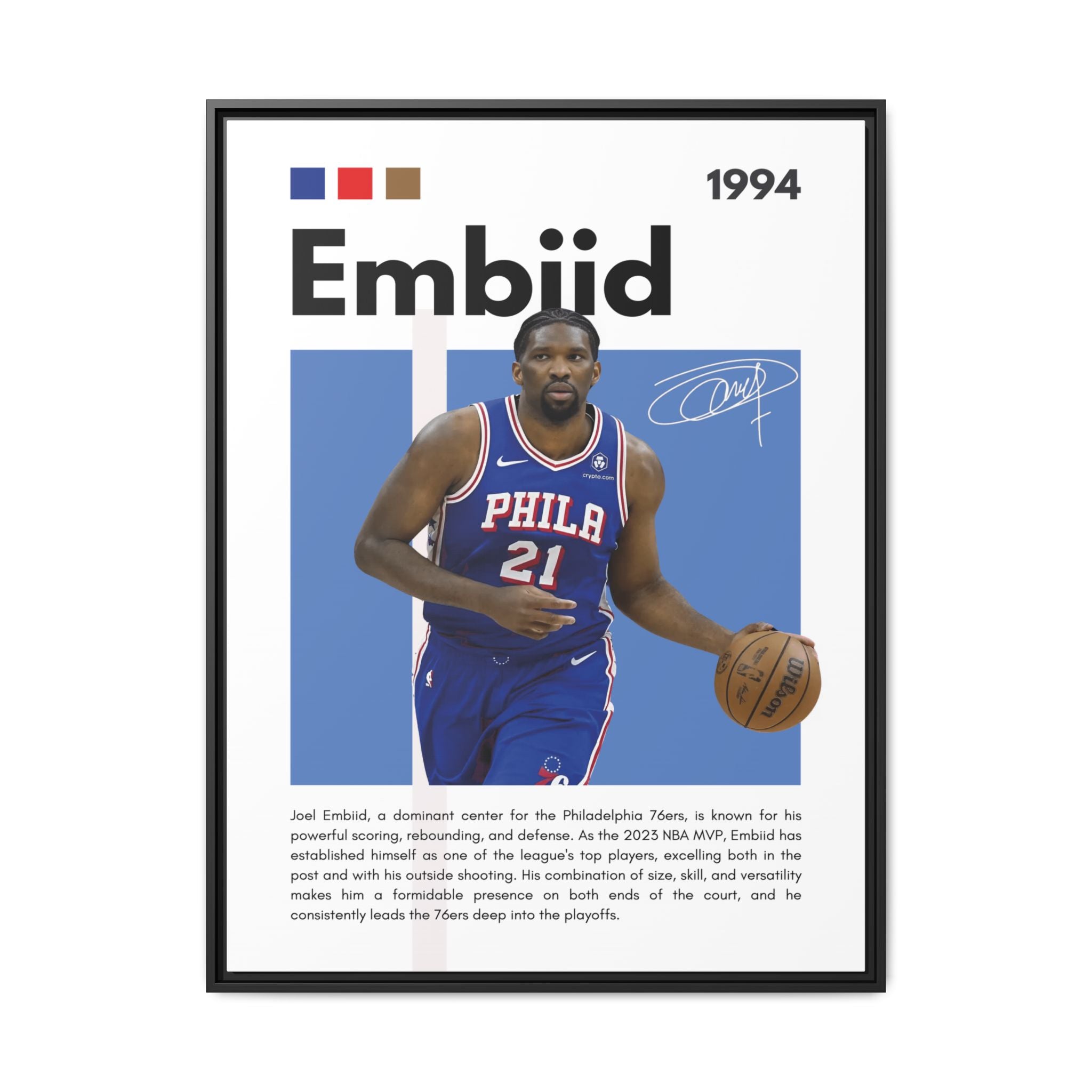 Embiid MVP - Canvas Wall Art