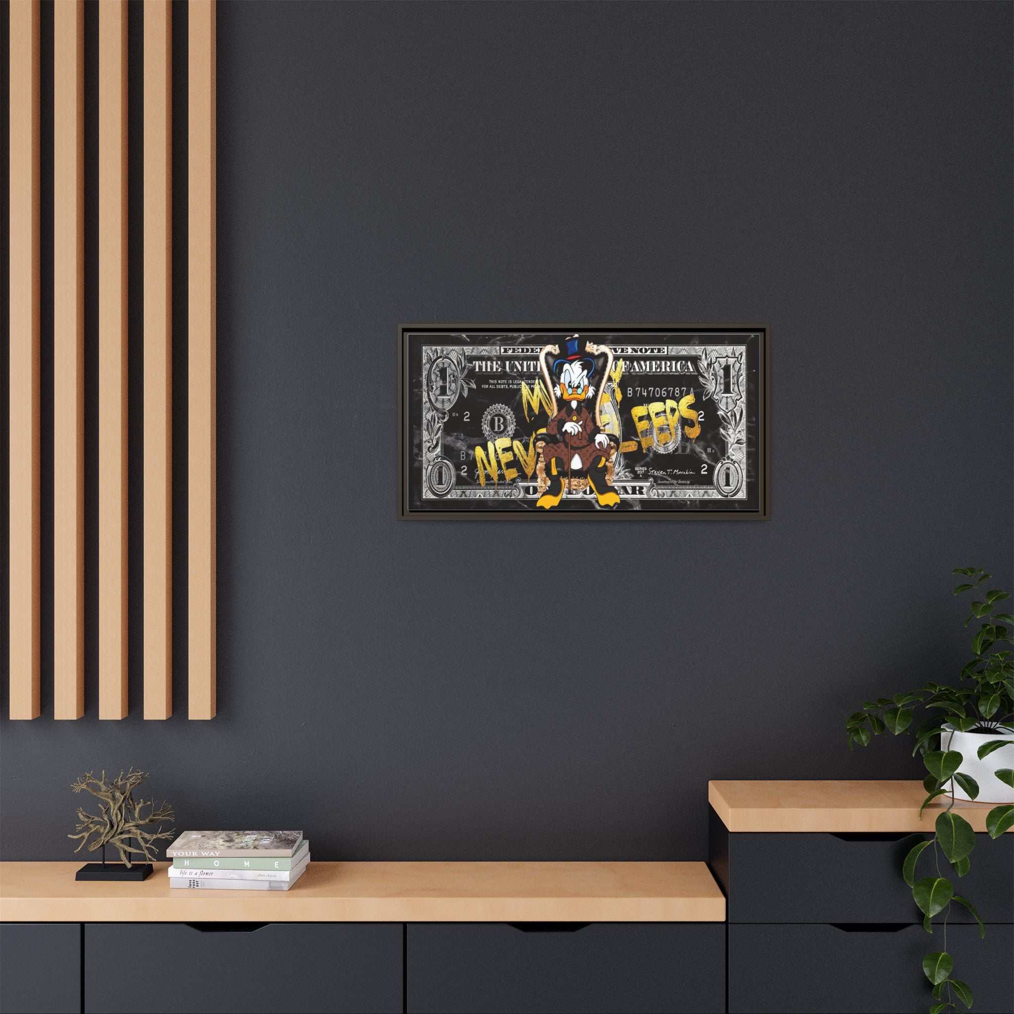 Feds and Feathers: Pop Art Currency Remix, Cartoon Financial Commentary - Canvas Wall Art