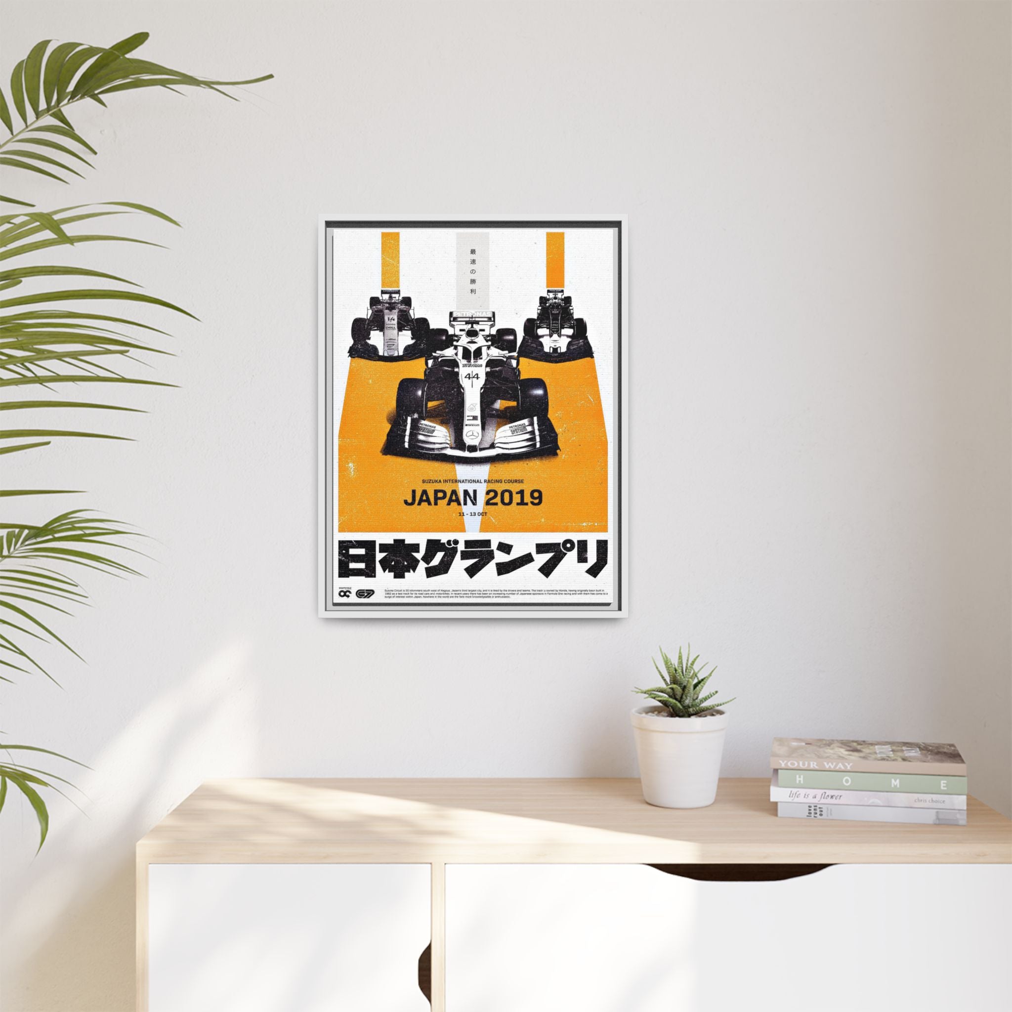 Suzuka Speed Symphony: Japanese Grand Prix 2019 Racing Poster, Motorsport Design Artistry - Canvas Wall Art