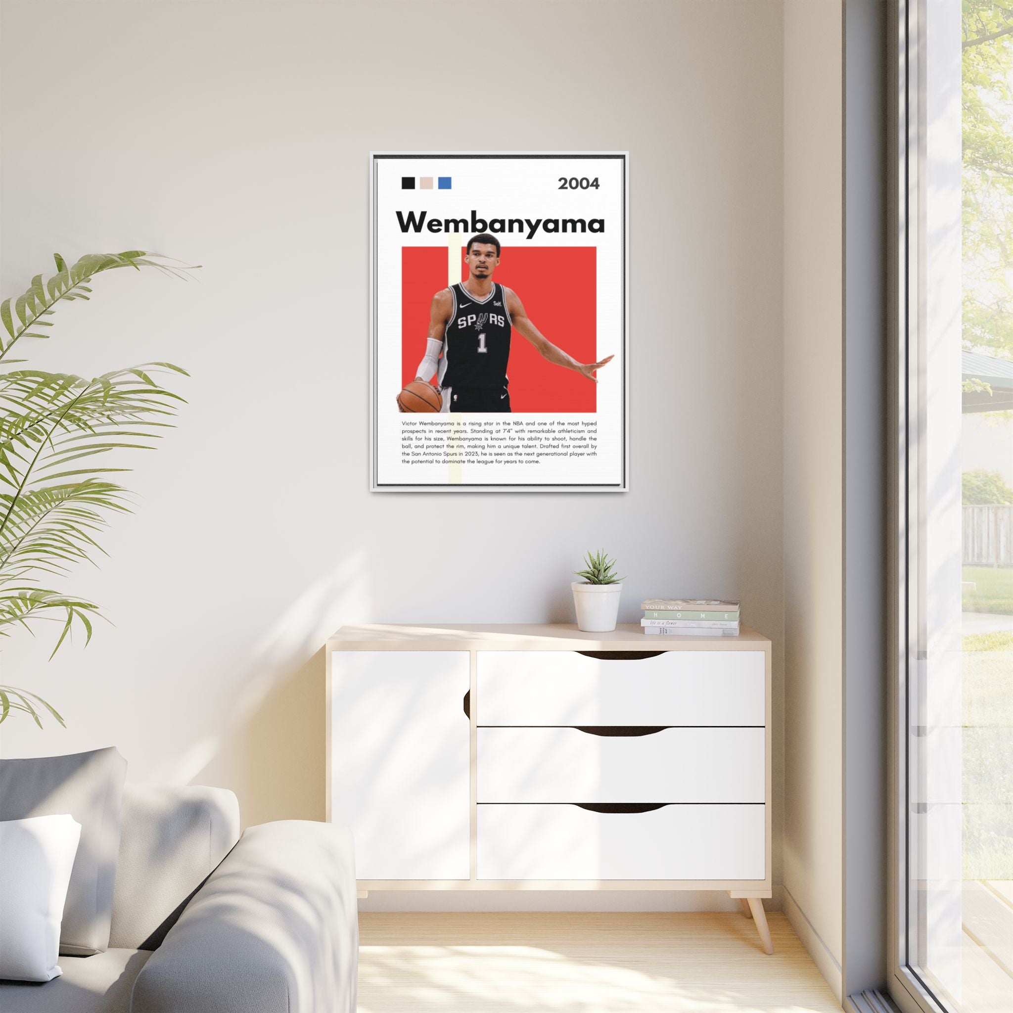 Wembanyama Rising - Canvas Wall Art