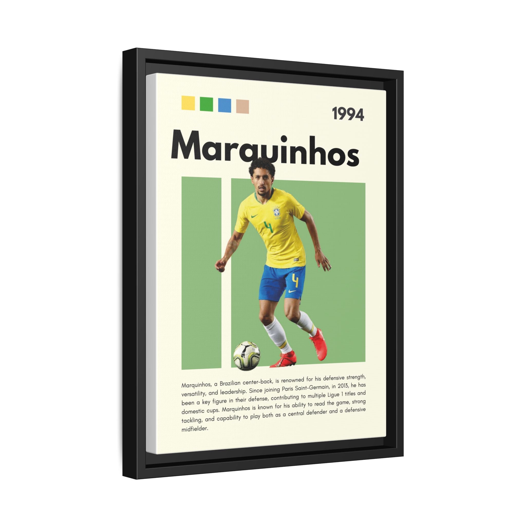 Marquinhos: Defensive Maestro - Canvas Wall Art