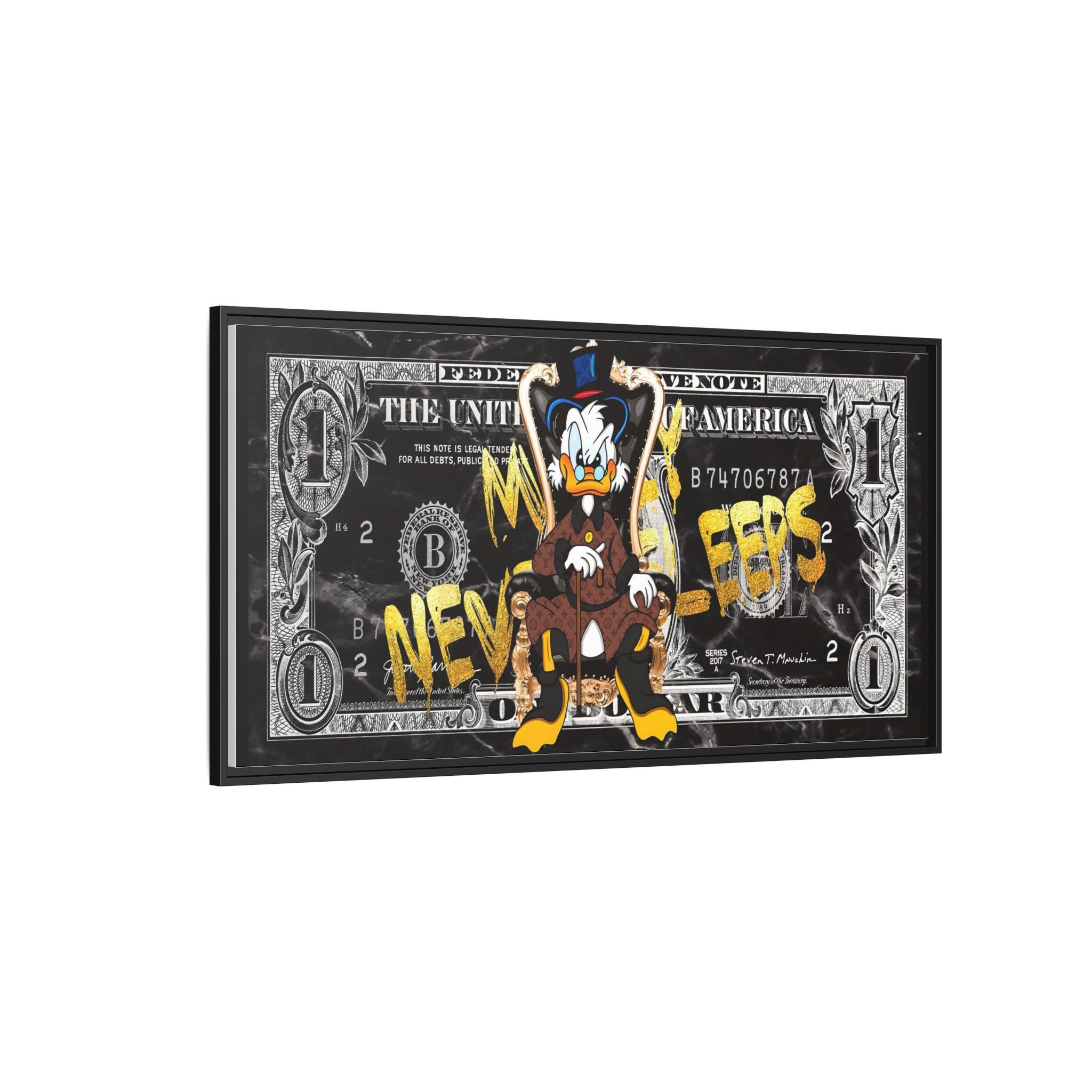 Feds and Feathers: Pop Art Currency Remix, Cartoon Financial Commentary - Canvas Wall Art