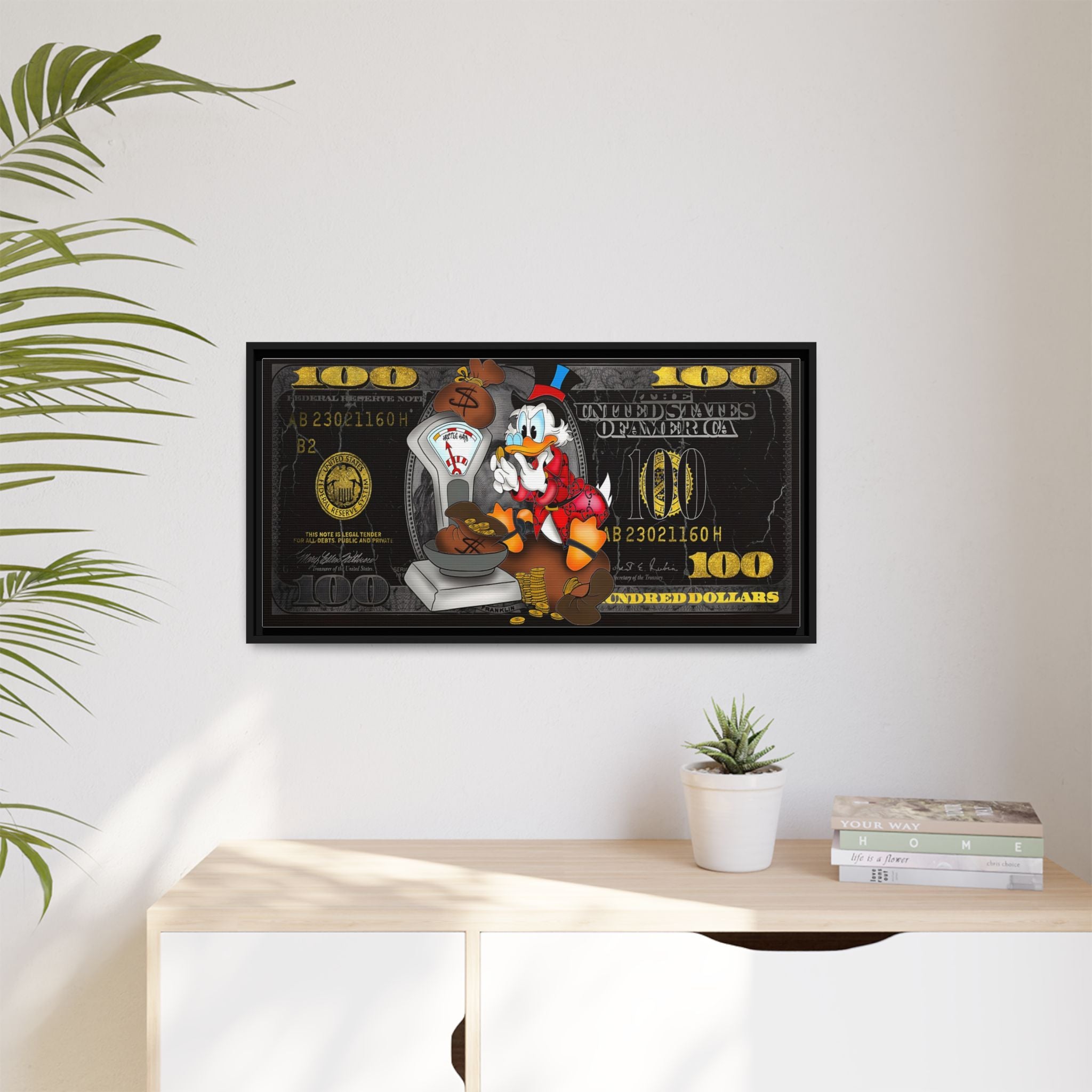 Wealth of Imagination: Disney Pop Art Economics, Financial Whimsy Visualization - Canvas Wall Art