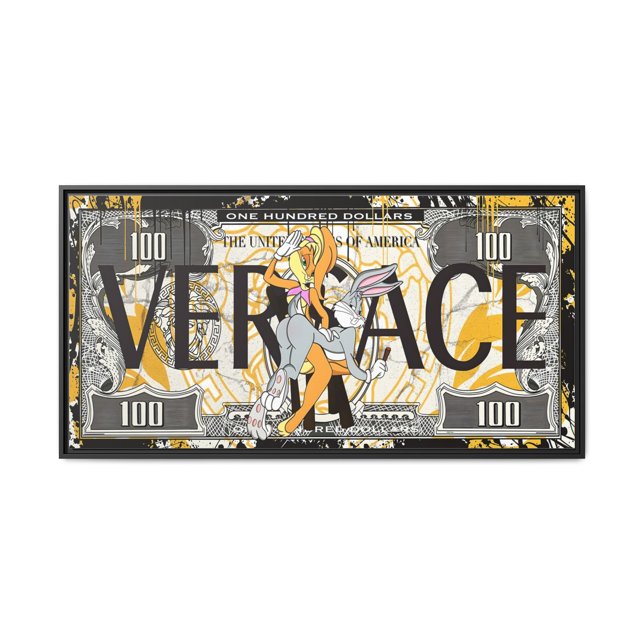 Bunny Benjamins: Pop Art Currency Remix, Looney Tunes Luxury Reimagined - Canvas Wall Art