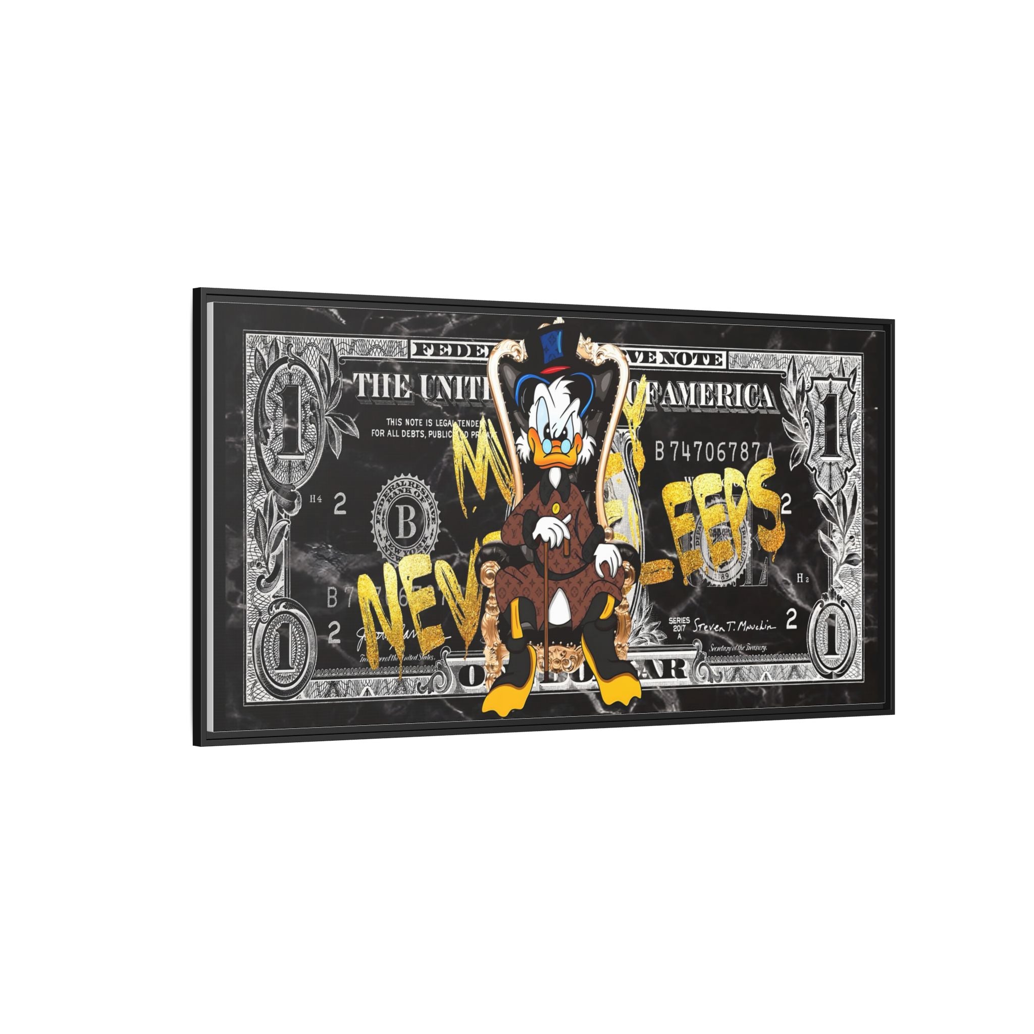 Feds and Feathers: Pop Art Currency Remix, Cartoon Financial Commentary - Canvas Wall Art