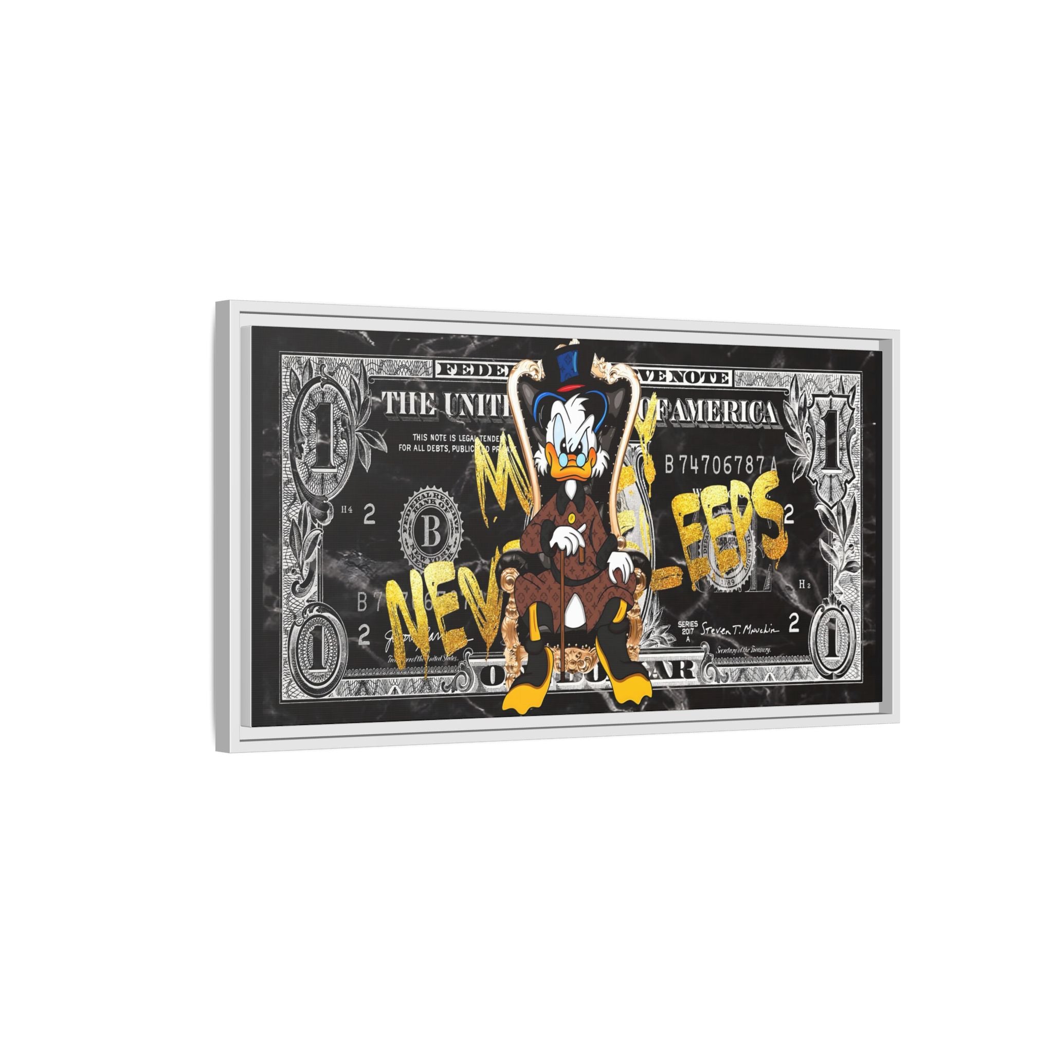 Feds and Feathers: Pop Art Currency Remix, Cartoon Financial Commentary - Canvas Wall Art
