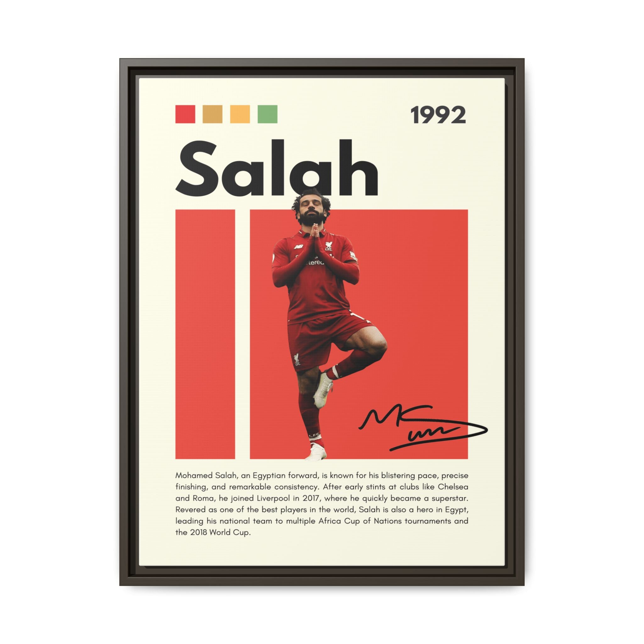 Mohamed Salah: Liverpool Legend
Egyptian King of Football
Salah's Blazing Red Journey
Iconic Forward - Canvas Wall Art