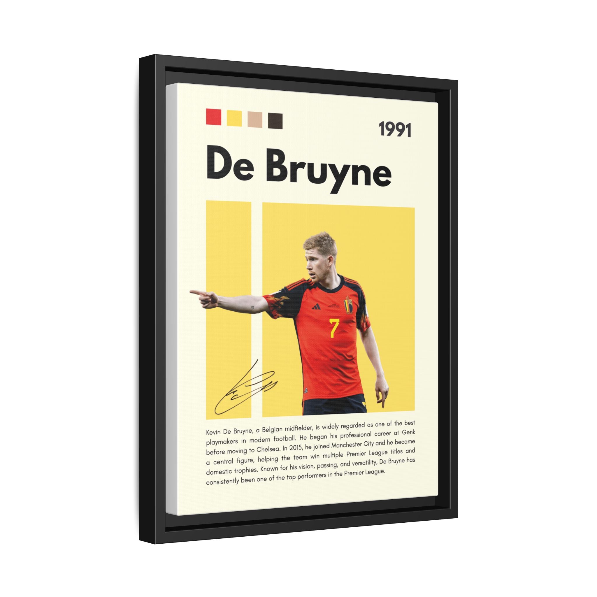 De Bruyne: Football's Maestro - Canvas Wall Art