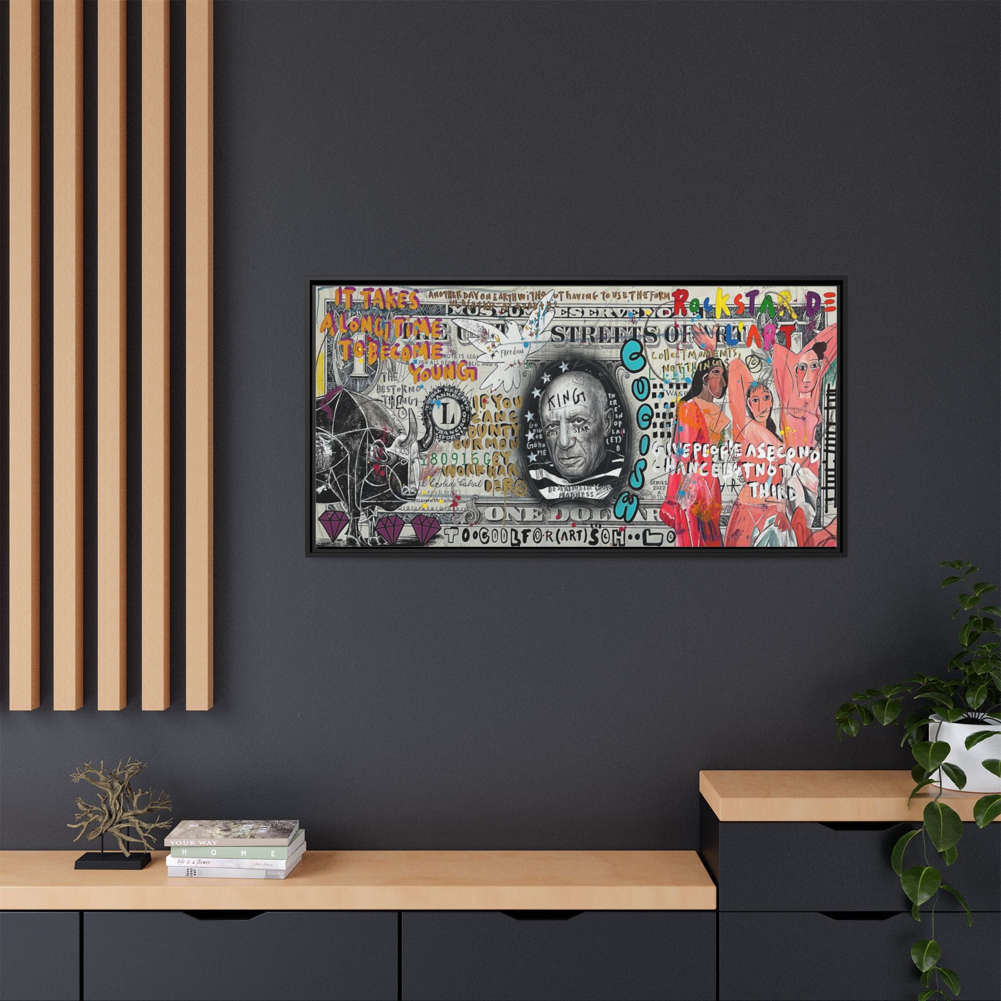 Cultural Remix: Pop Art Portrait, Street Art Legacy, Contemporary Expression - Canvas Wall Art
