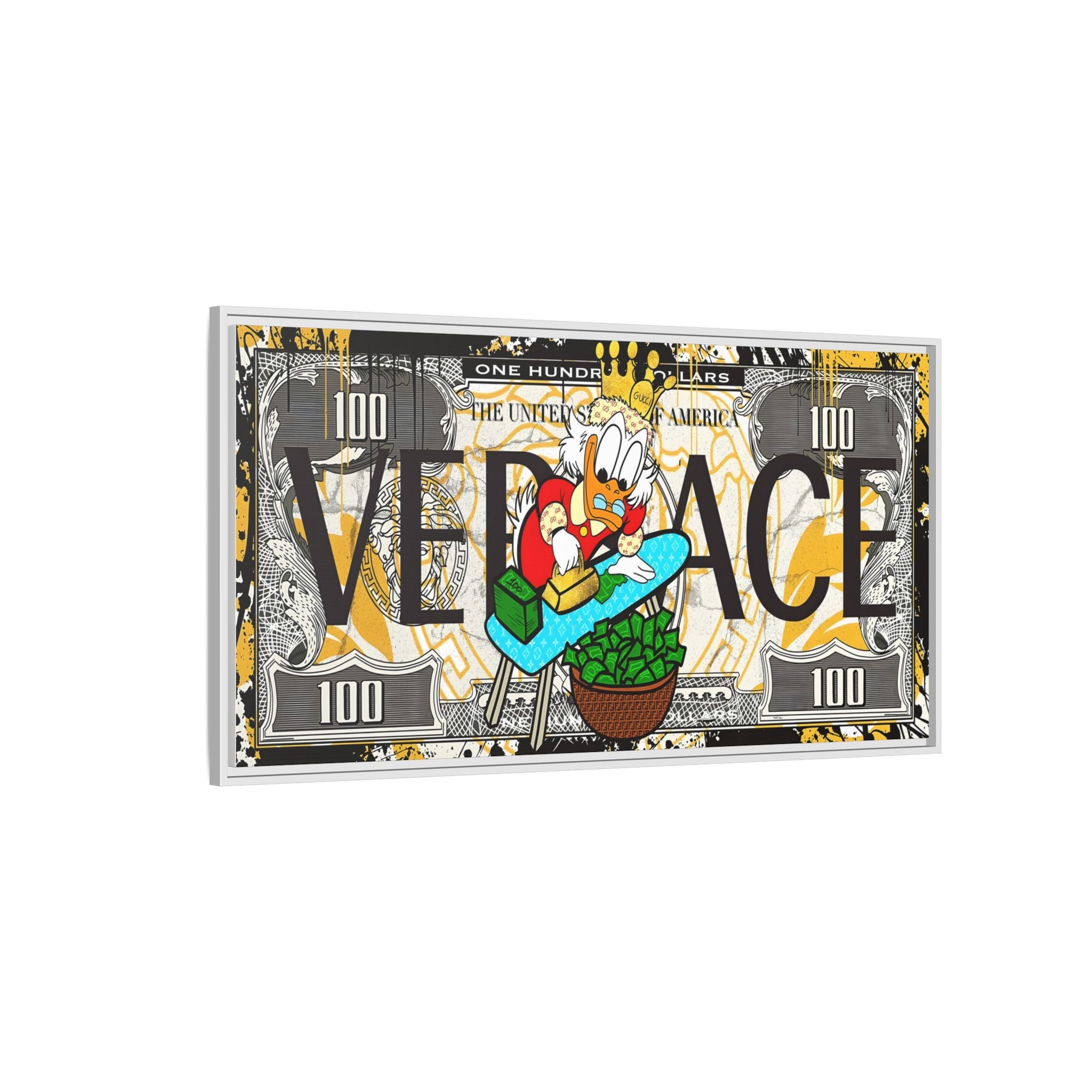 Duckonomics: Pop Art Currency Remix, Urban Financial Whimsy - Canvas Wall Art