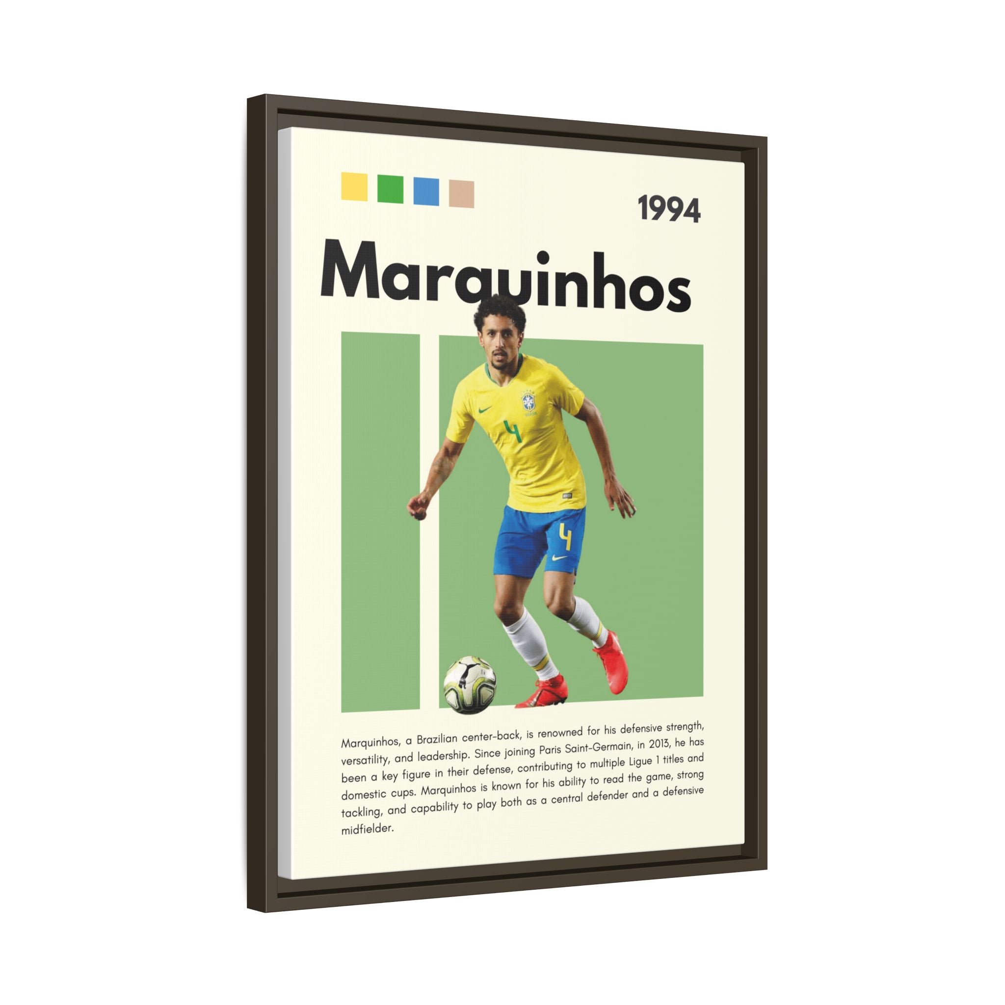 Marquinhos: Defensive Maestro - Canvas Wall Art