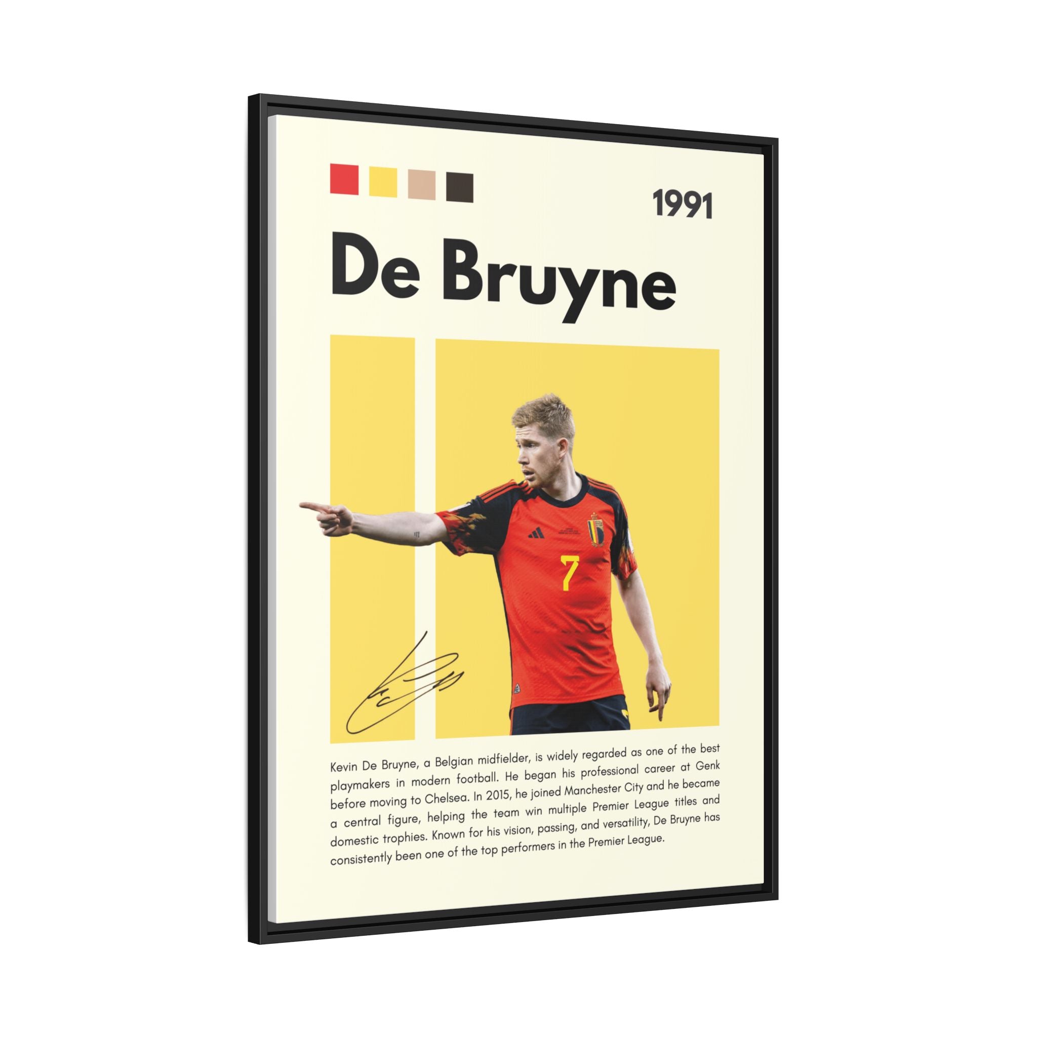 De Bruyne: Football's Maestro - Canvas Wall Art