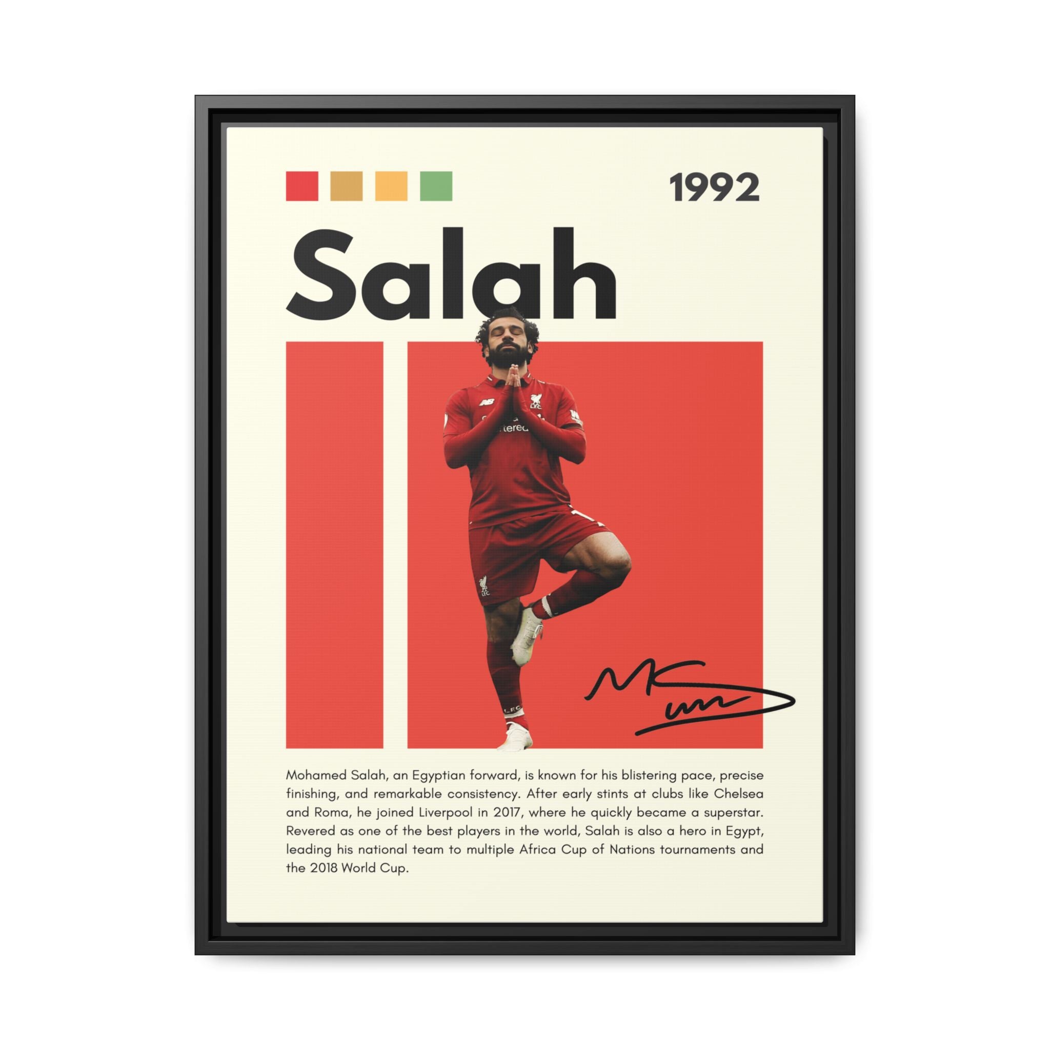 Mohamed Salah: Liverpool Legend
Egyptian King of Football
Salah's Blazing Red Journey
Iconic Forward - Canvas Wall Art